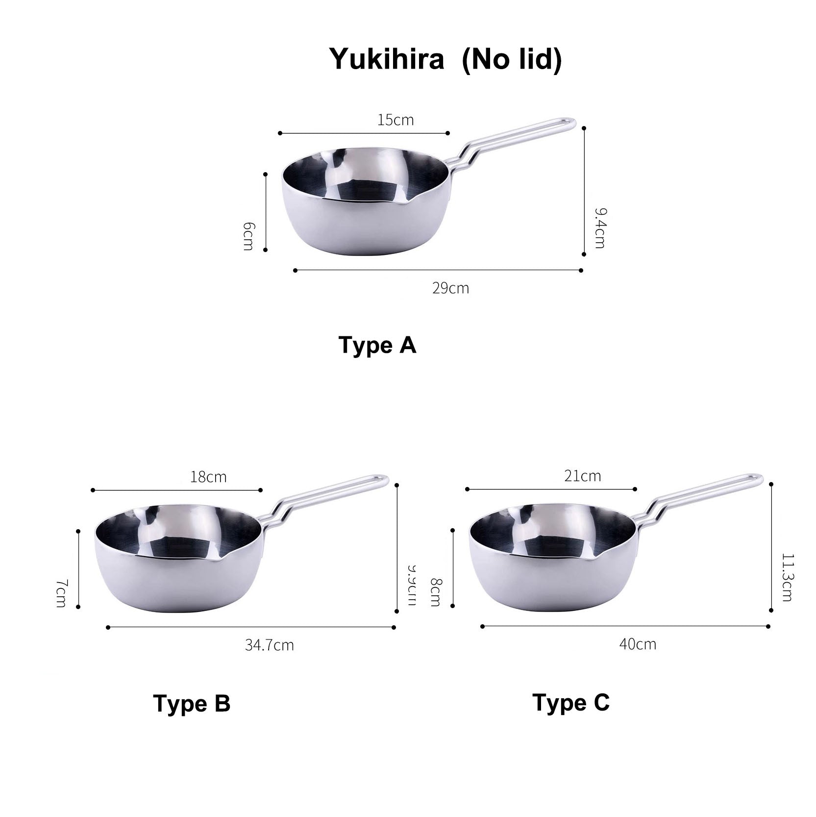 Casserole japonaise haut de gamme en acier inoxydable