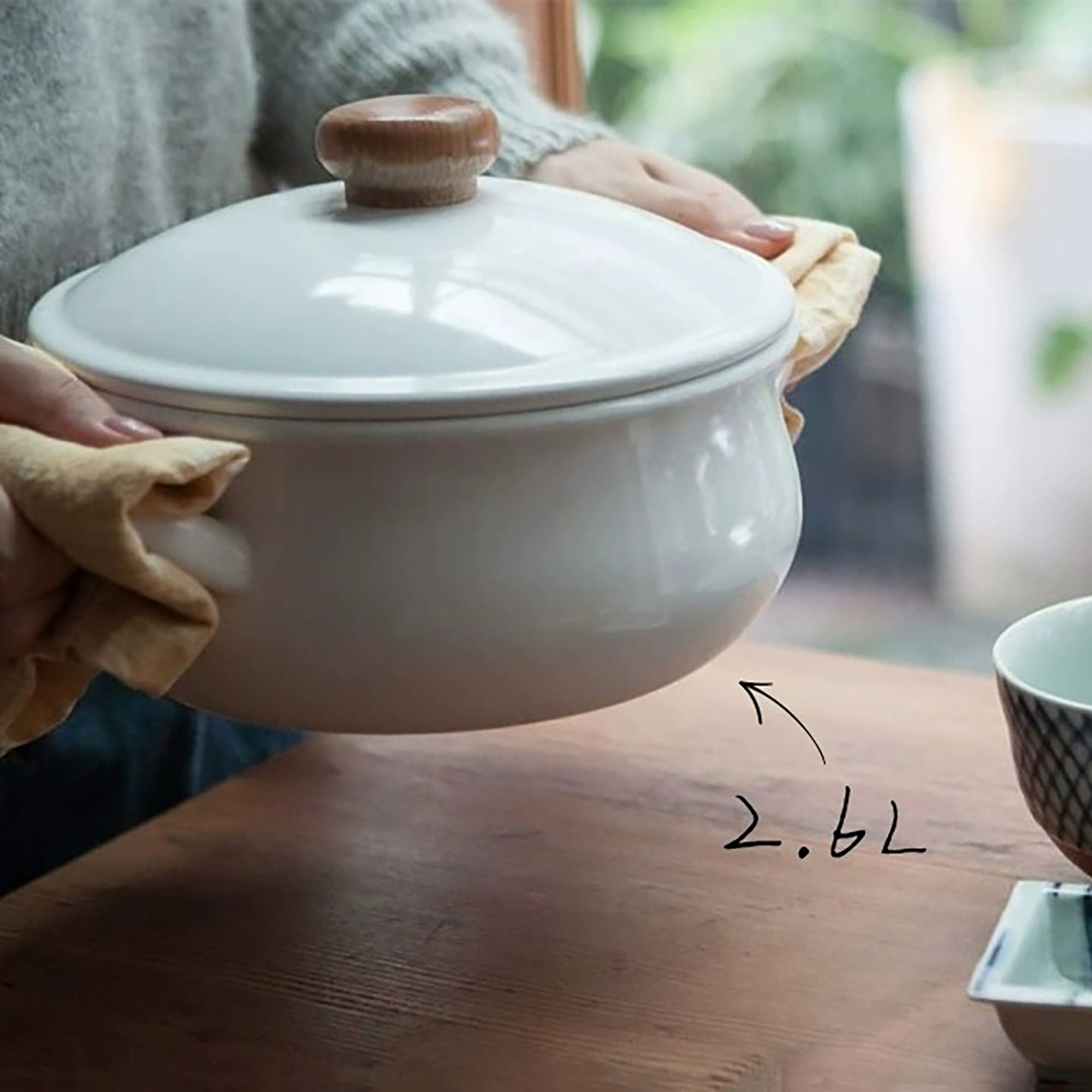 Cocotte japonaise en émail Noda Horo Pochka