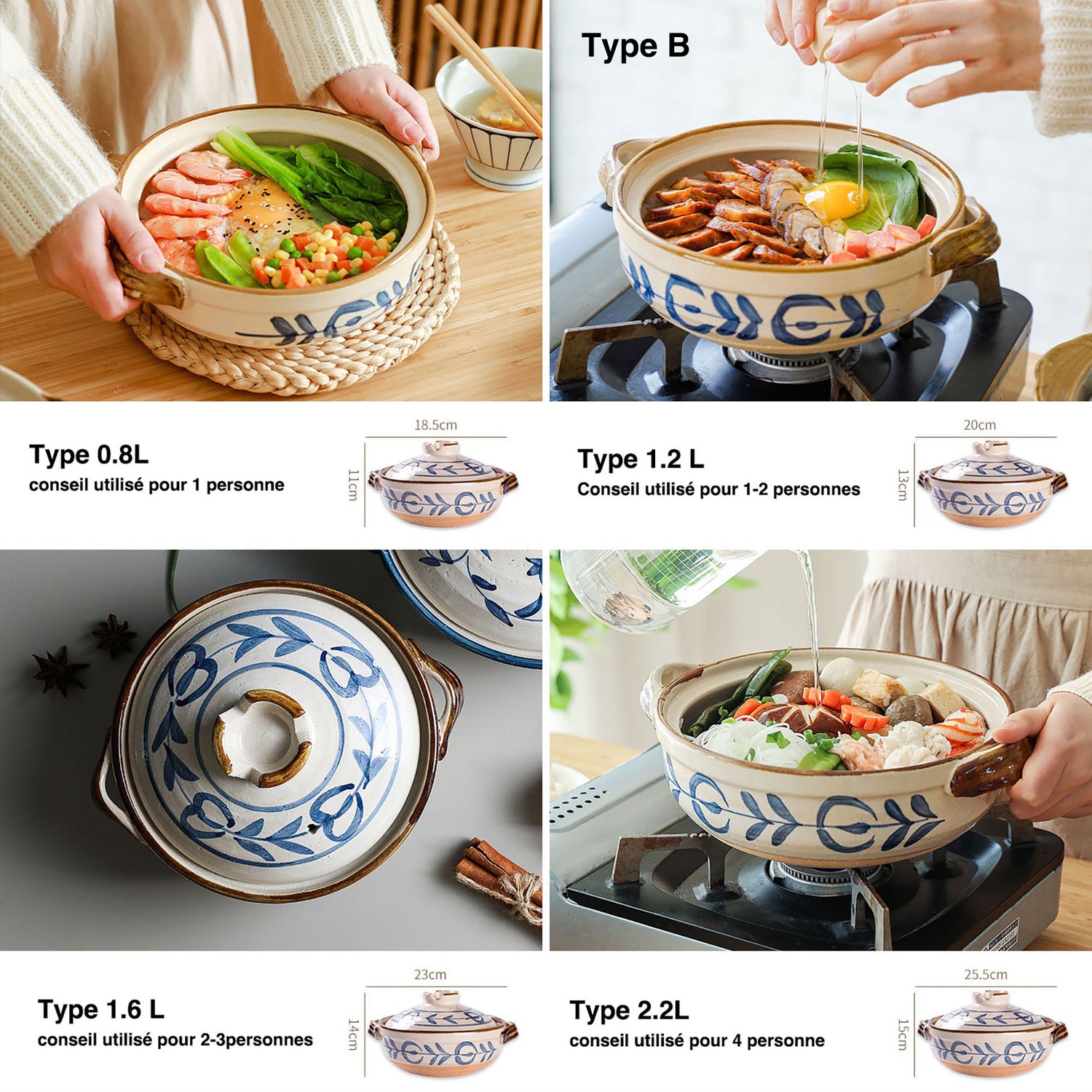 Cocotte en Argile  - Arabesque