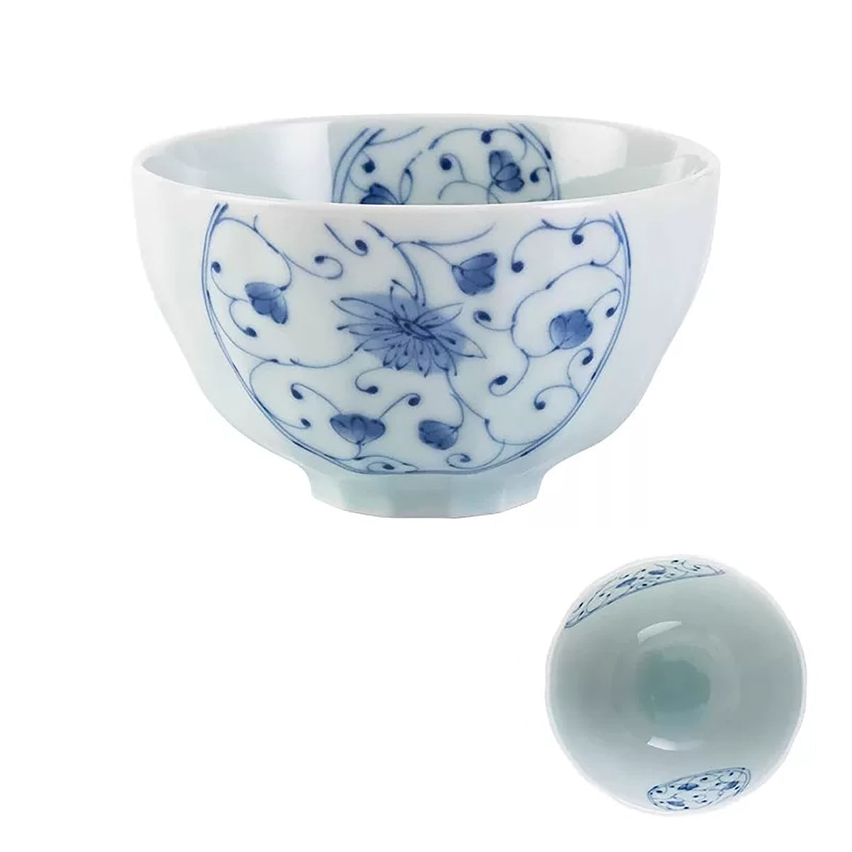 Vaisselle japonaise Rintrindo Hana Imari en porcelaine bleue et blanche