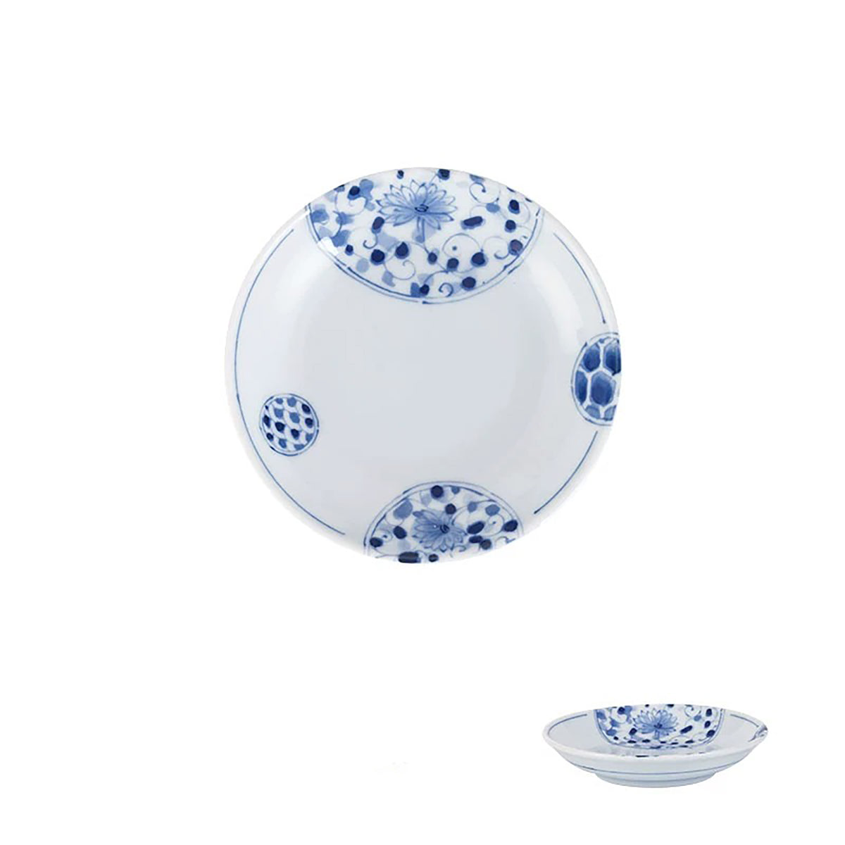 Vaisselle japonaise Rintrindo Hana Imari en porcelaine bleue et blanche