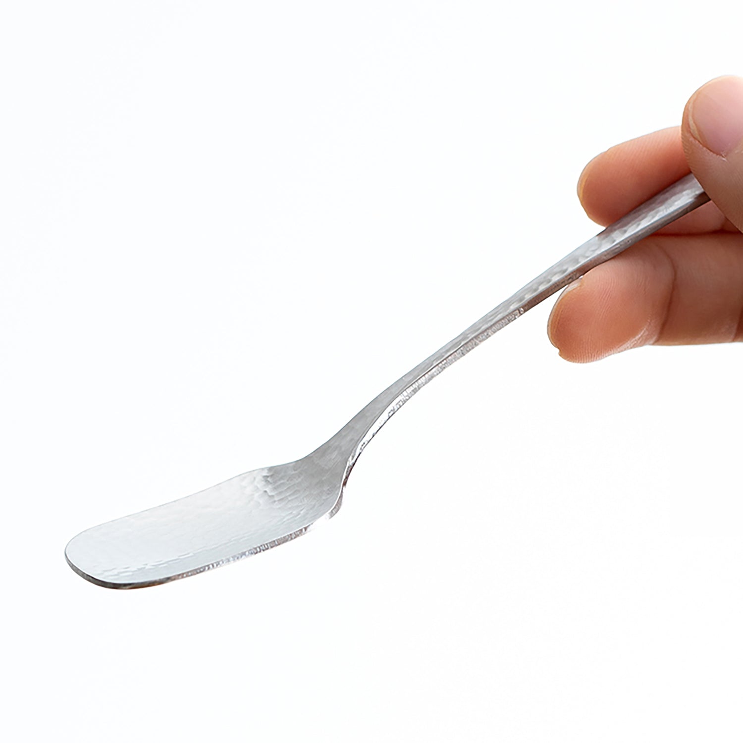 Cuillère à dessert martelée en acier inoxydable Shimoyama