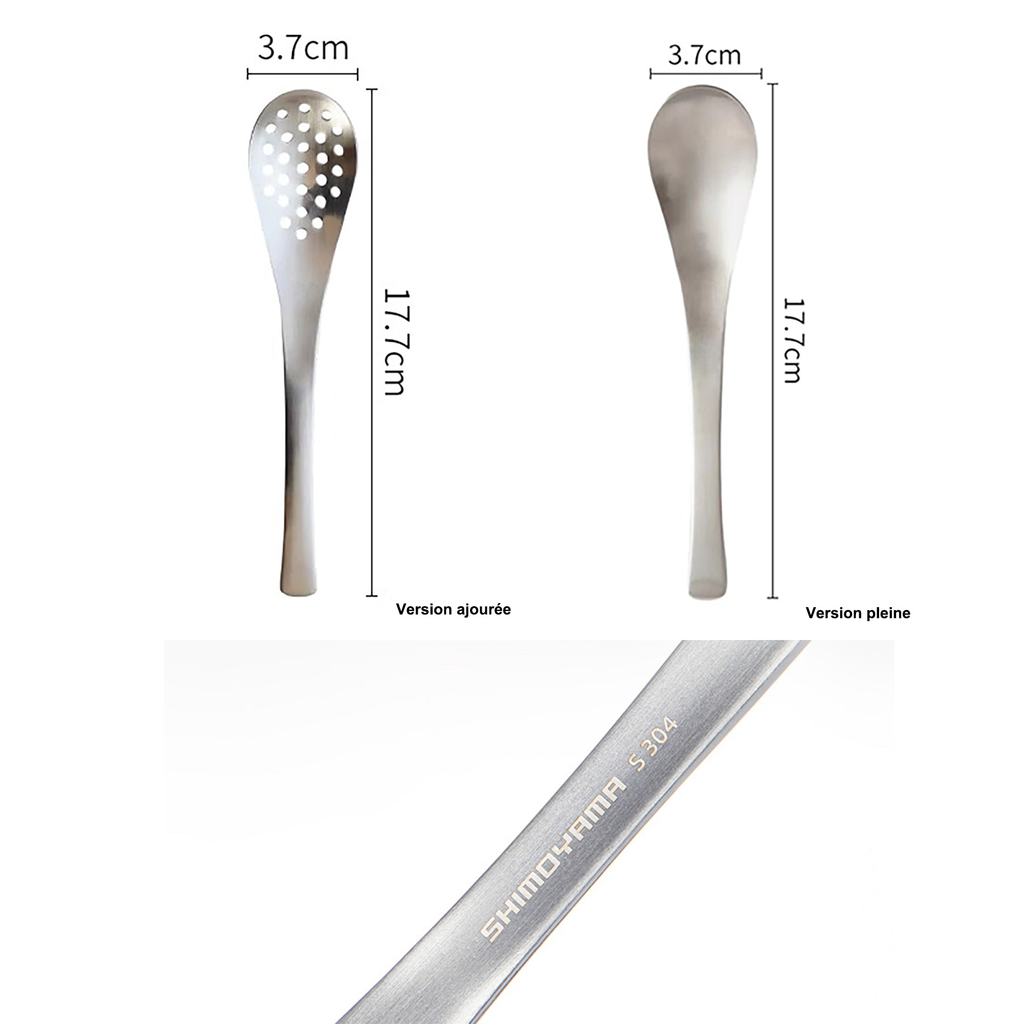 Cuillère japonaise en inox brossé Shimoyama