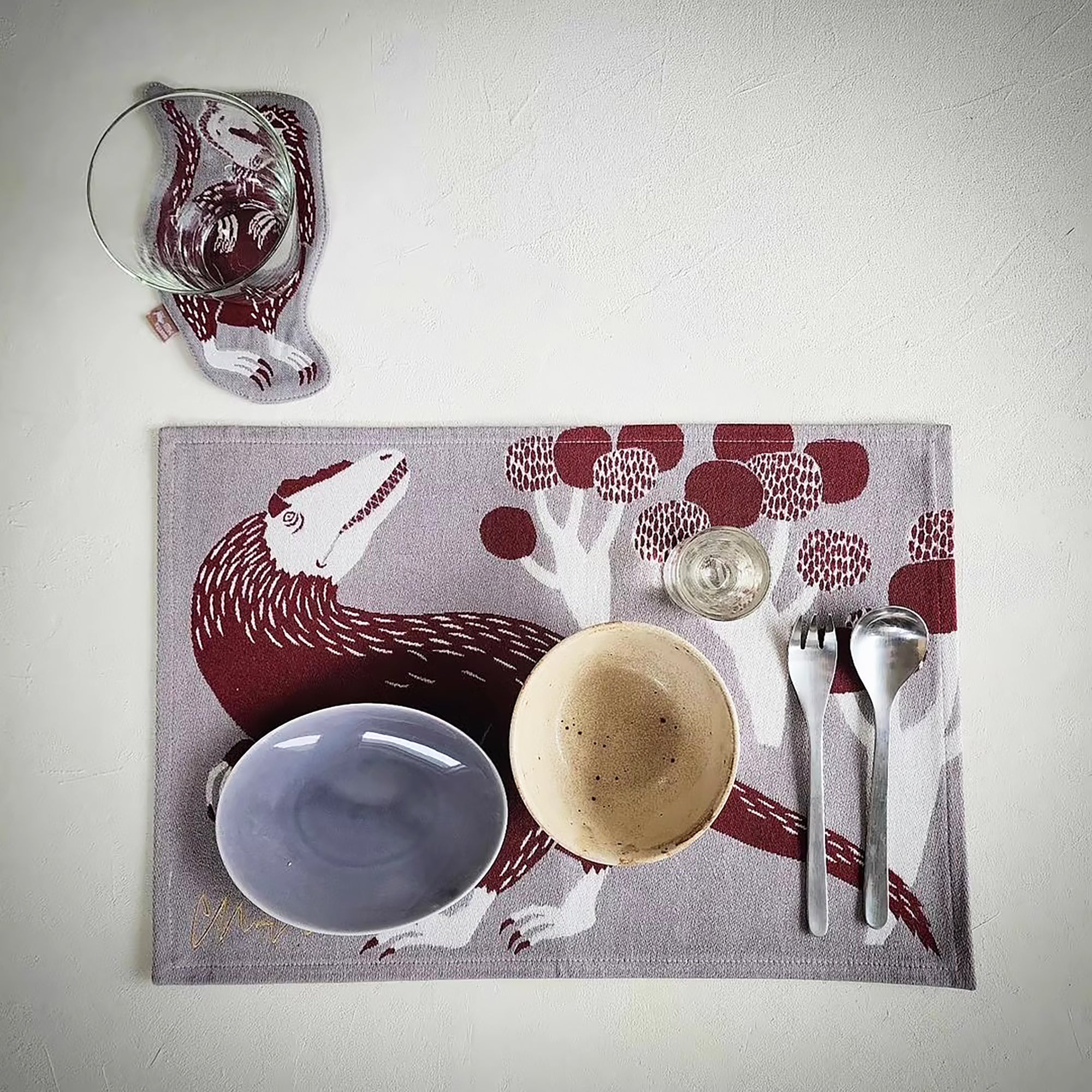 Tischsets und Untersetzer Morita MiW im japanischen Stil
