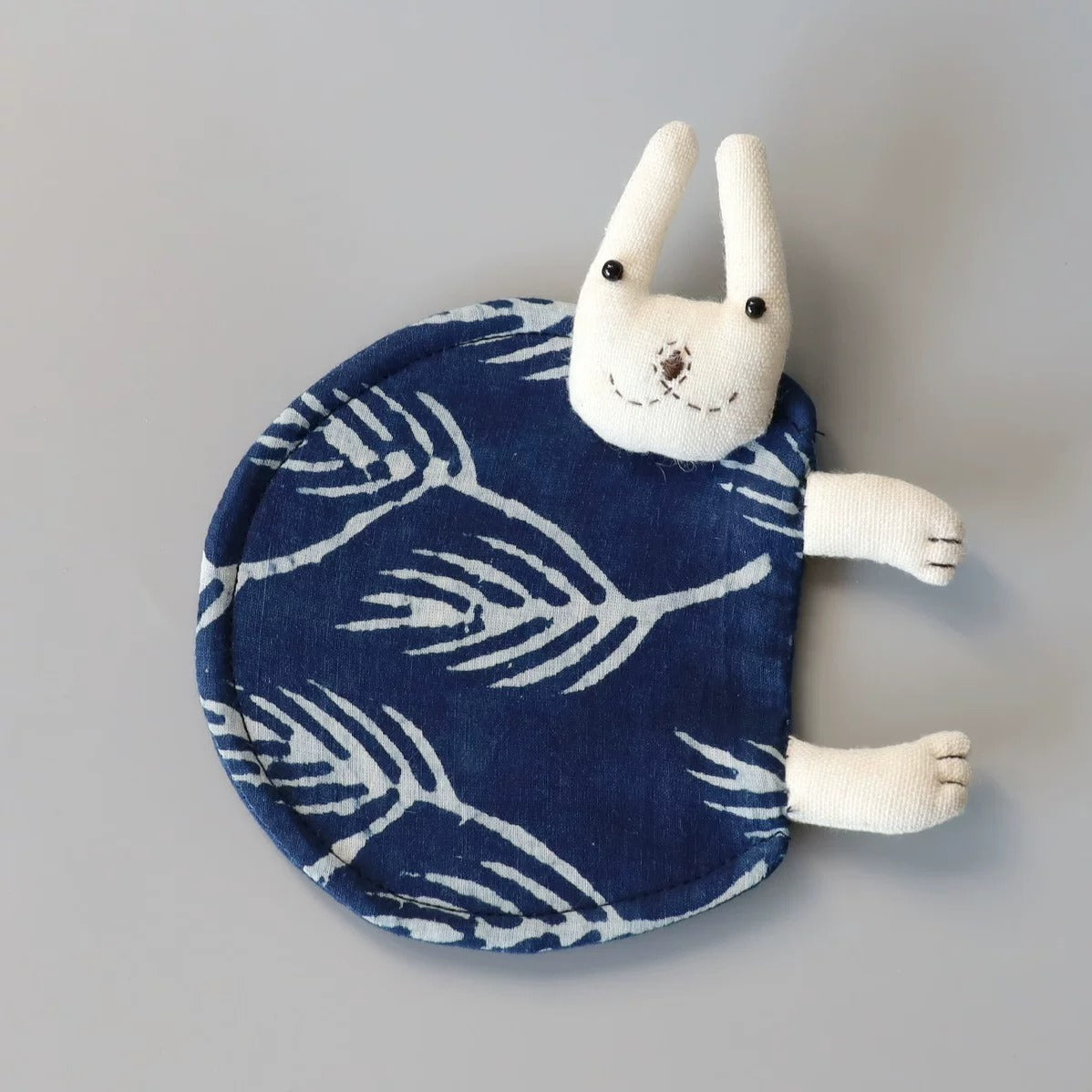 Dessous de verre en coton indigo artisanal