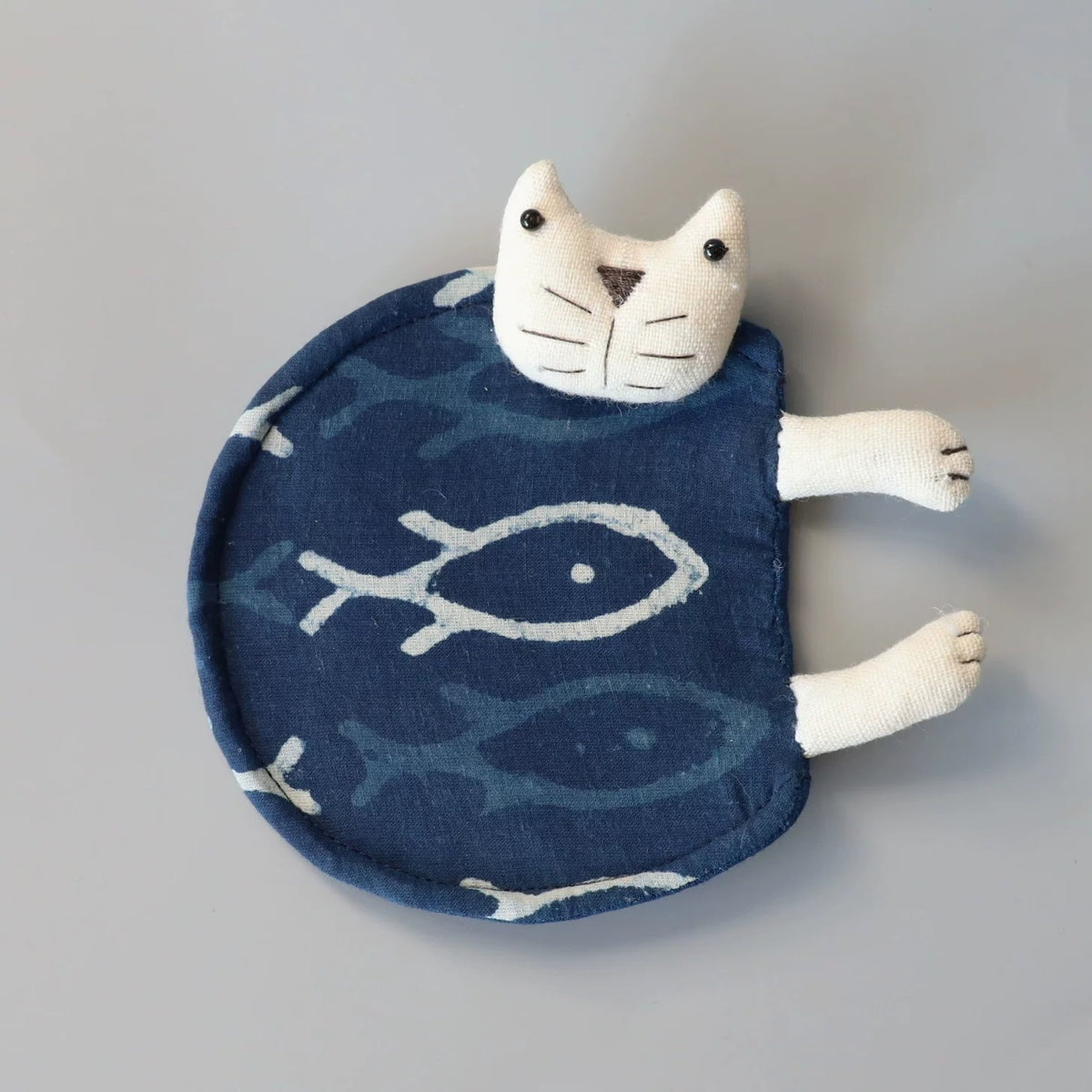 Dessous de verre en coton indigo artisanal