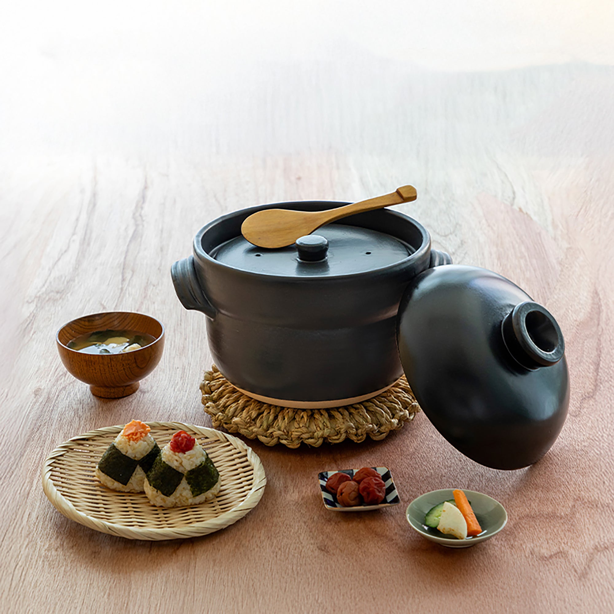 Donabe japonais Banko-yaki à double couvercle