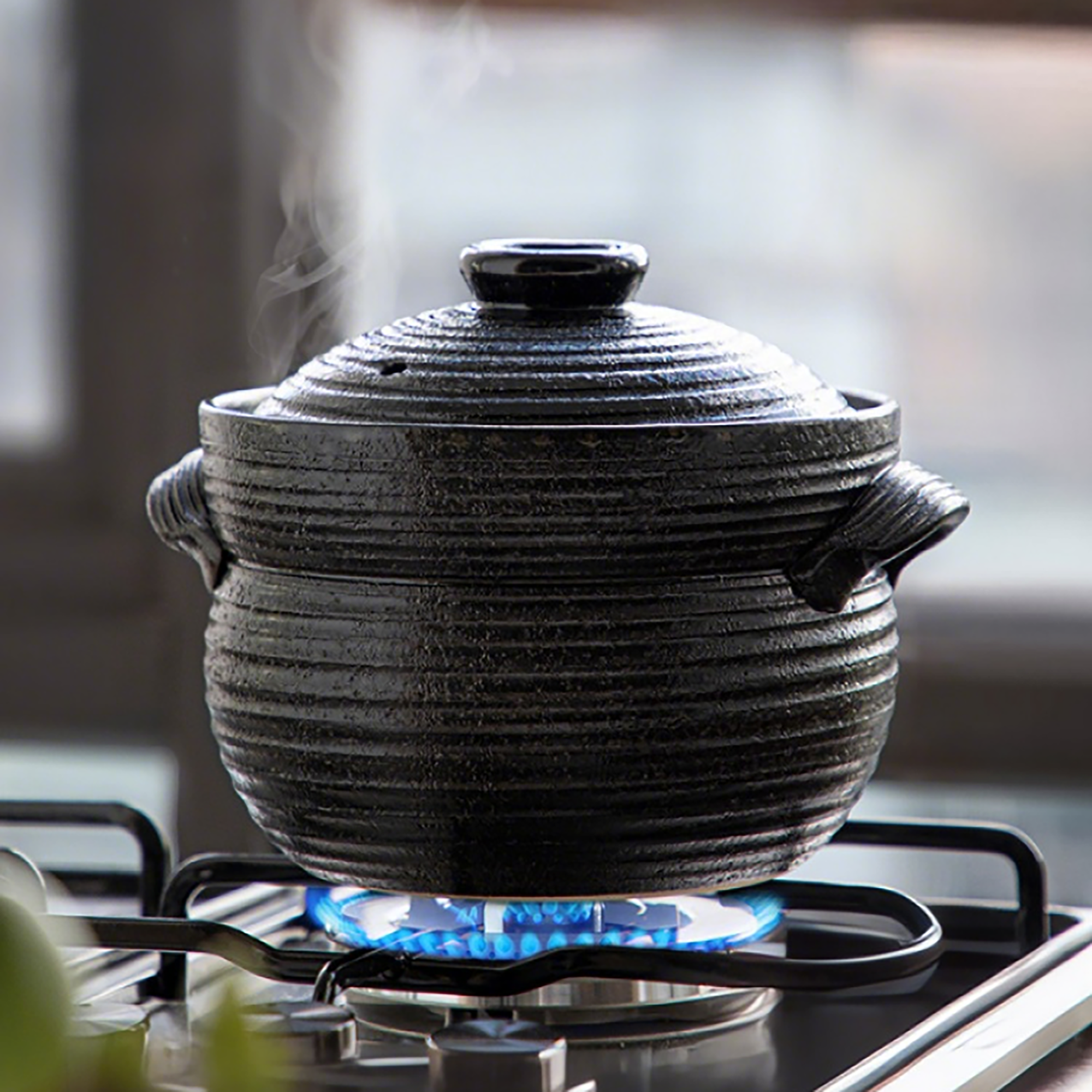 Donabe japonais Banko-yaki à double couvercle