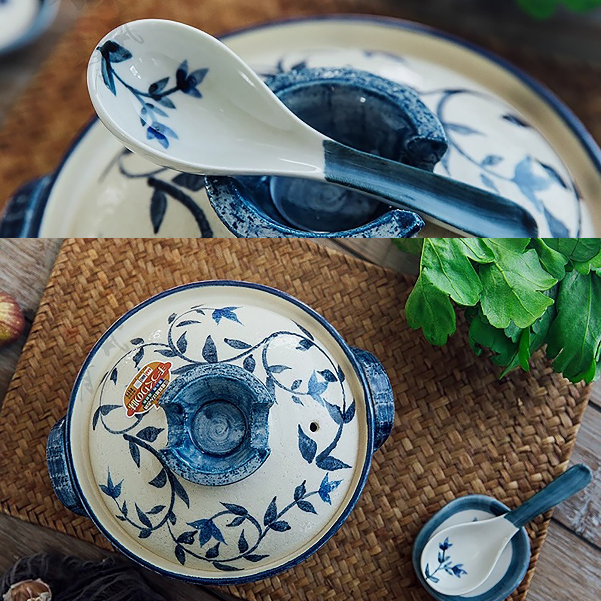 Donabe Banko-yaki motif Karakusa