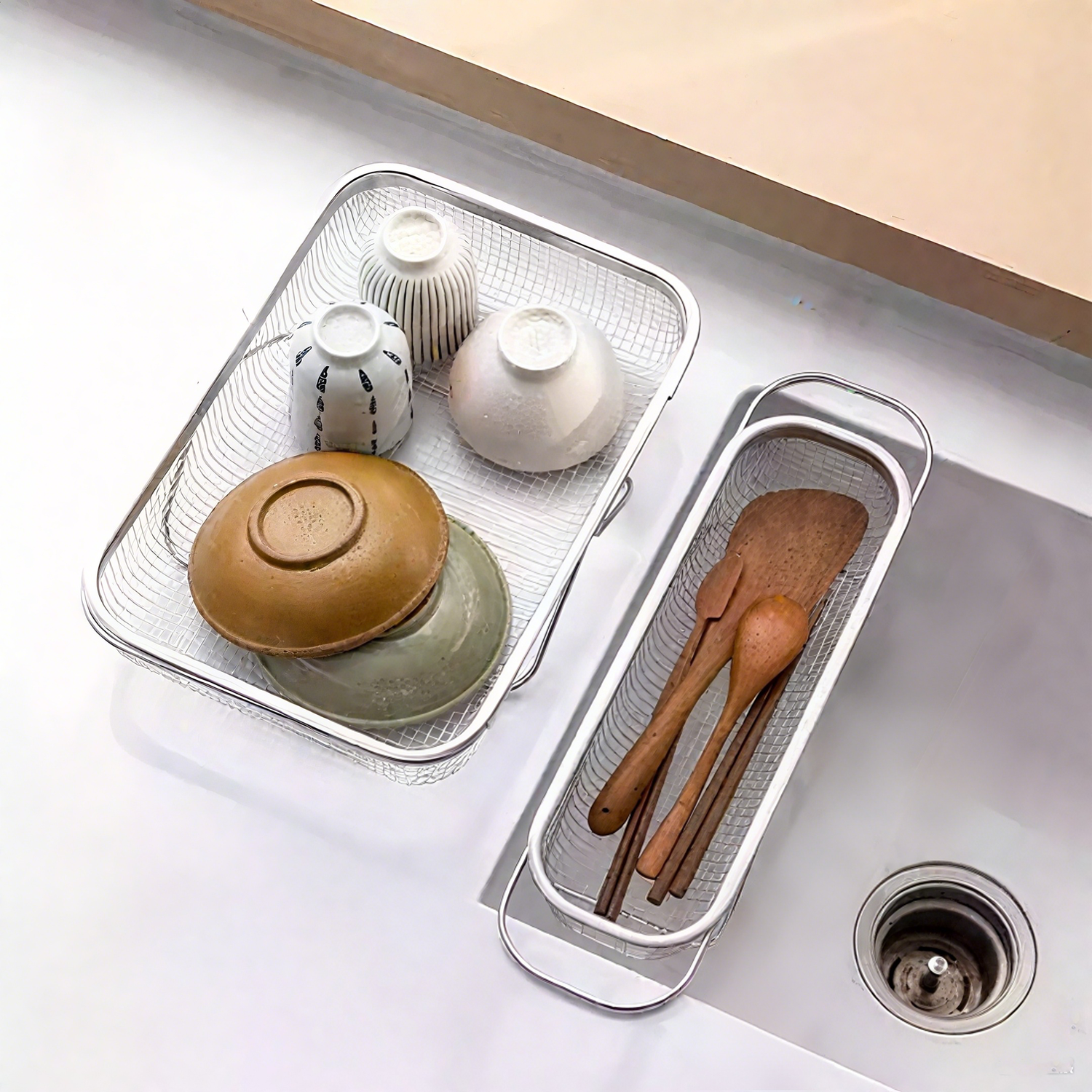 Égouttoir extensible en inox Shimoyama