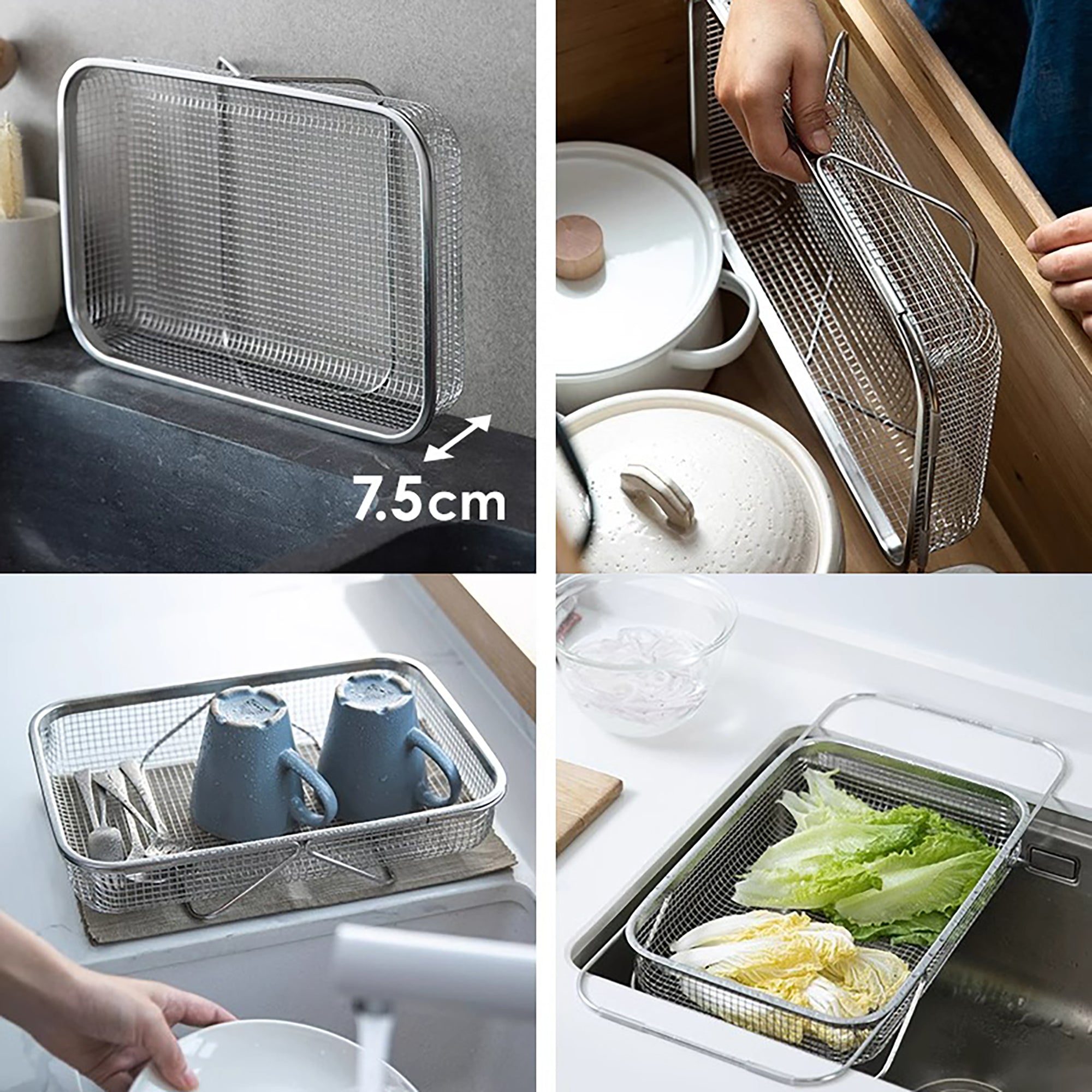 Égouttoir extensible en inox Shimoyama