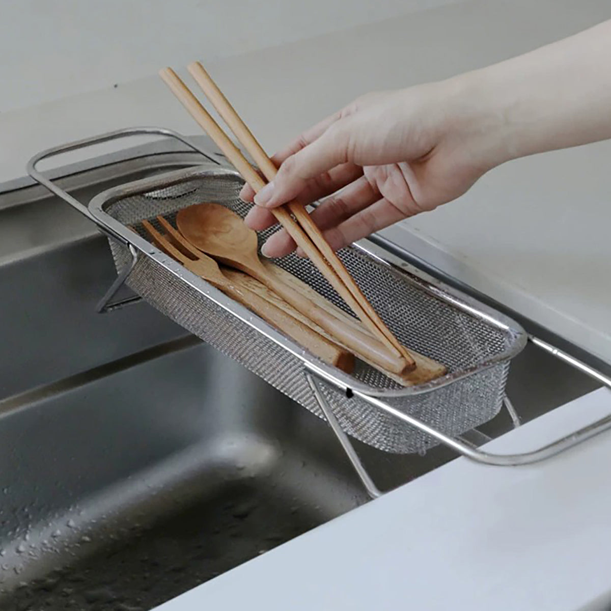 Égouttoir extensible en inox Shimoyama