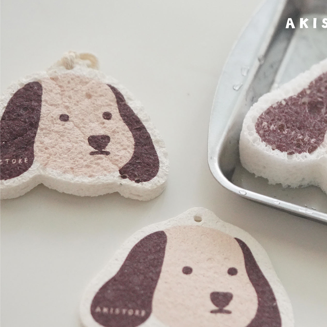 Éponge de cuisine en pâte de bois avec design AKISTORE