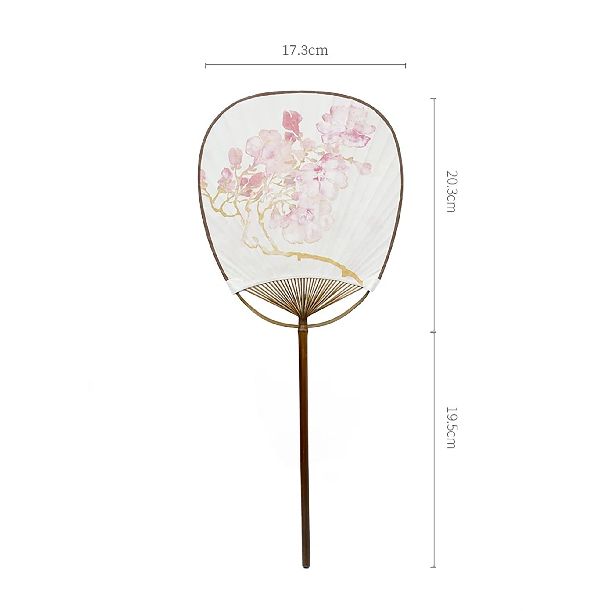 Éventail chinois en papier Xuan motif floral