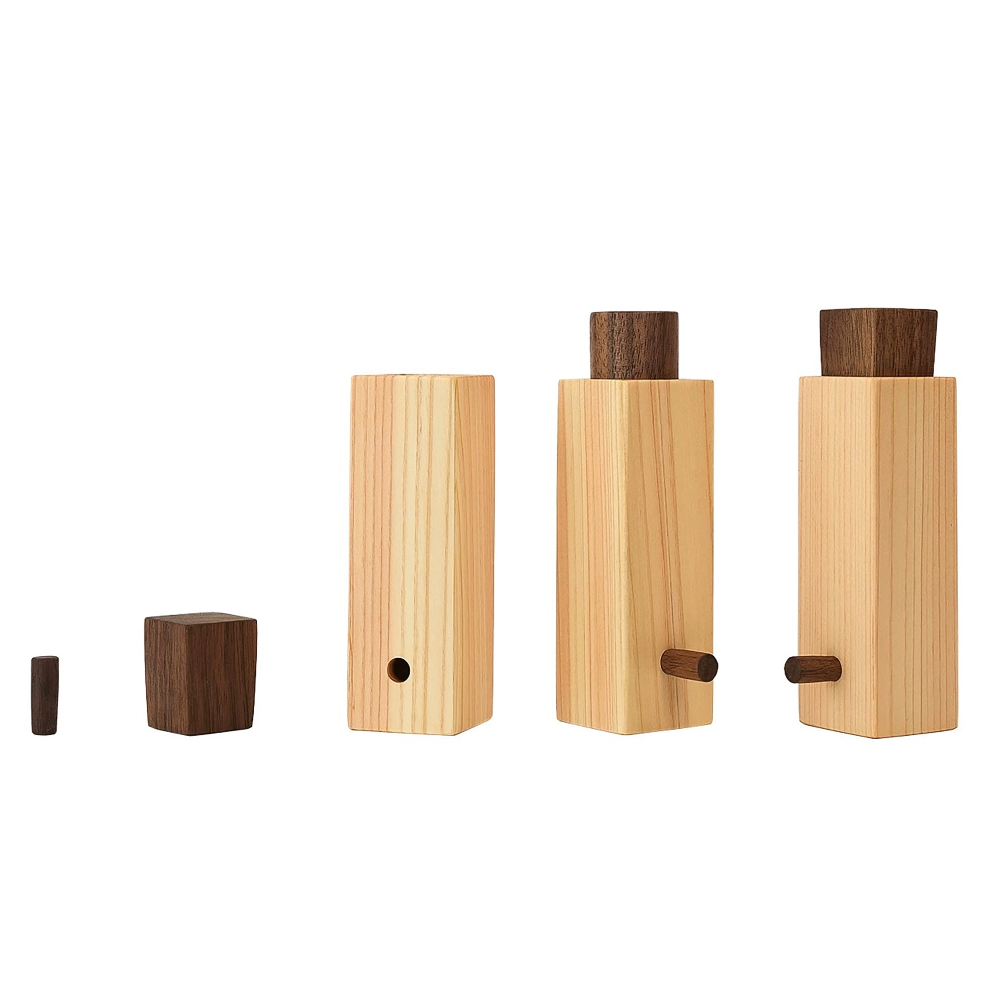 Flacon à épices en bois Hinoki massif