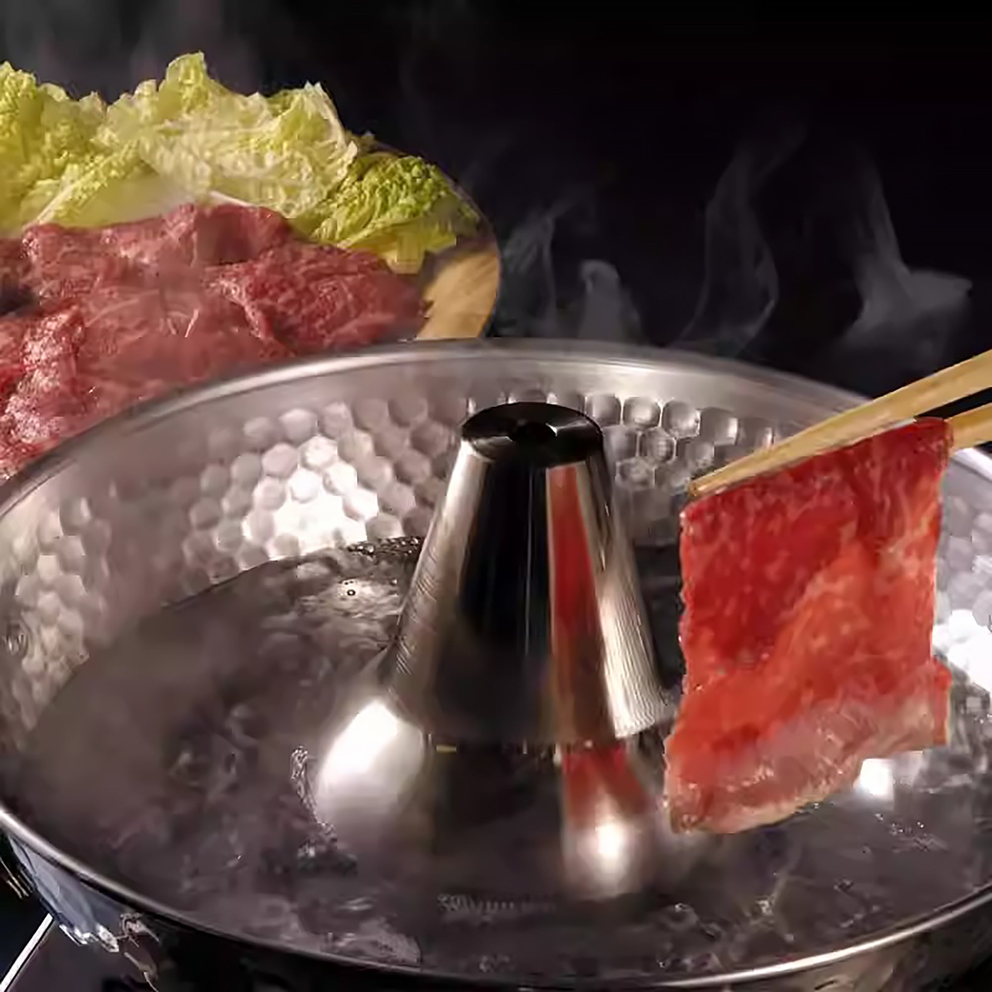 Fondue japonaise en acier inoxydable Yoshikawa