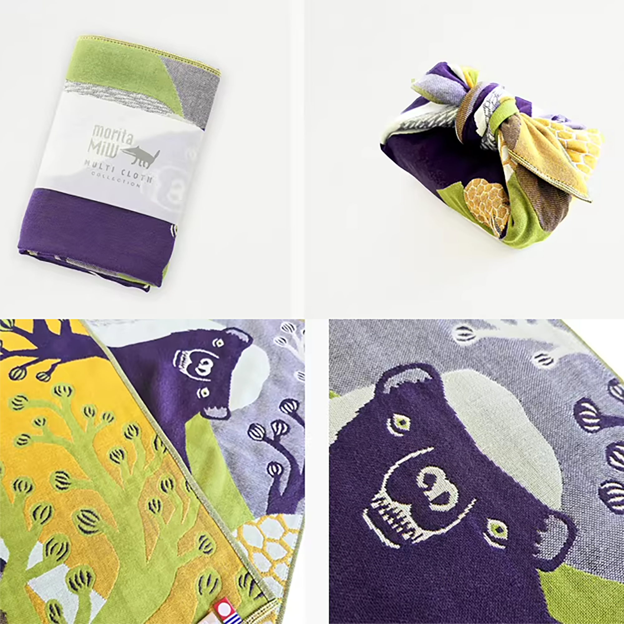 Furoshiki artistique en cotton Morita MiW multifonction