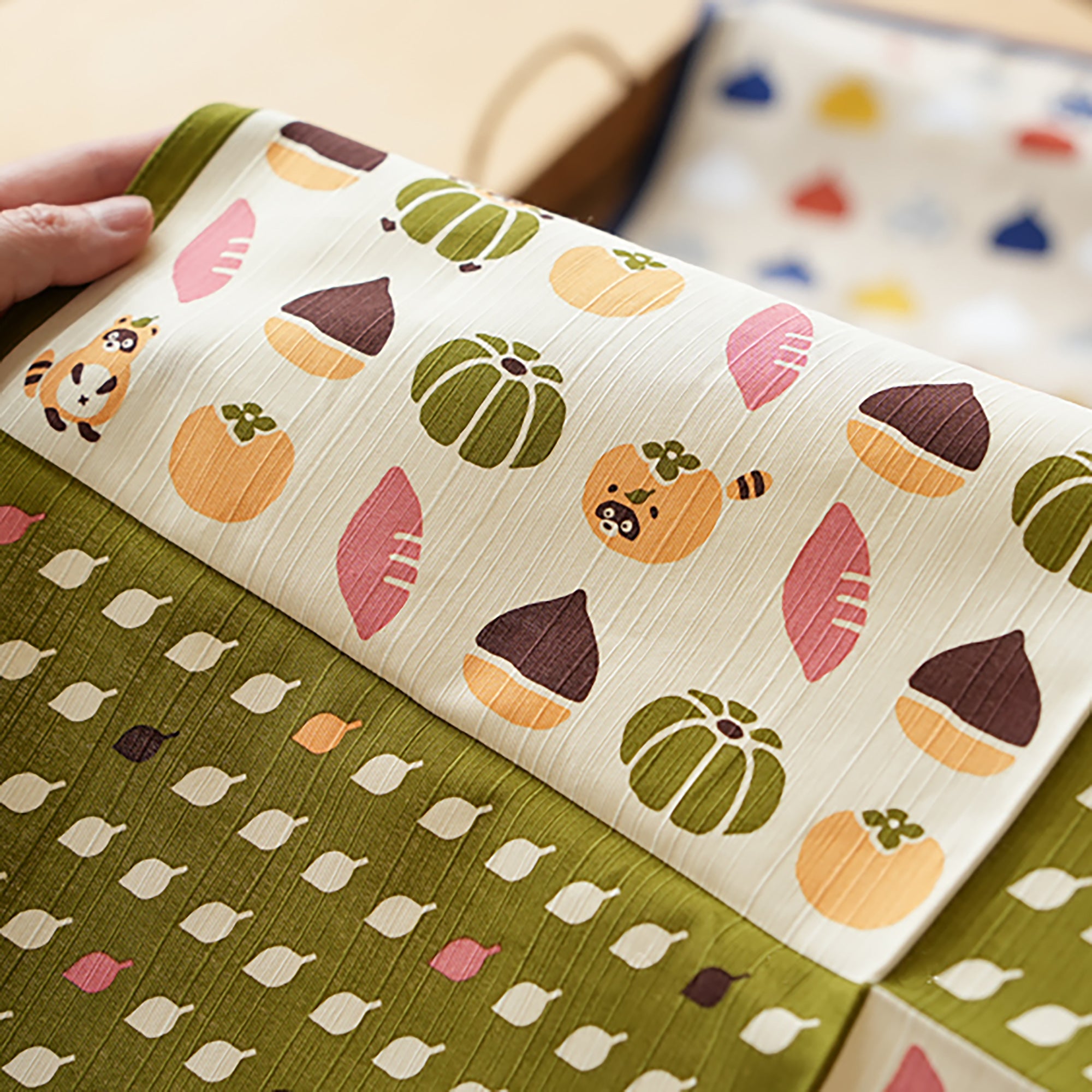 Furoshiki japonais en coton avec Motifs traditionnels Hamamonyo