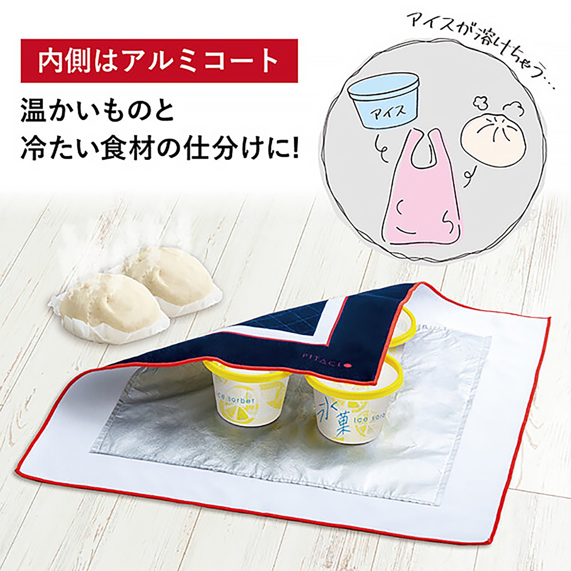 Furoshiki isotherme auto-adhésif