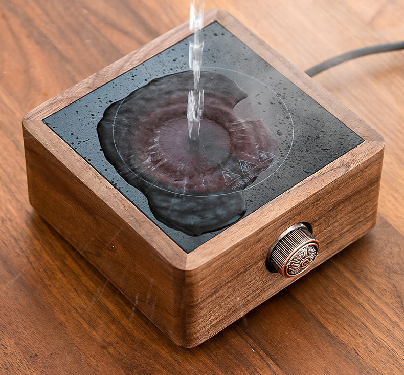 Réchaud électrique en noyer