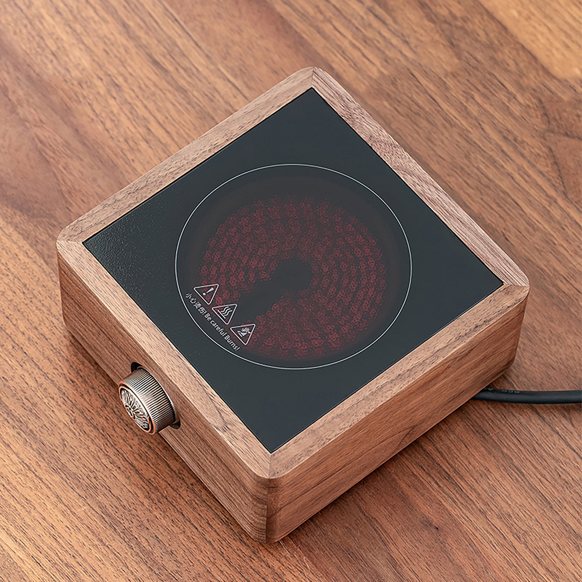 Réchaud électrique en noyer