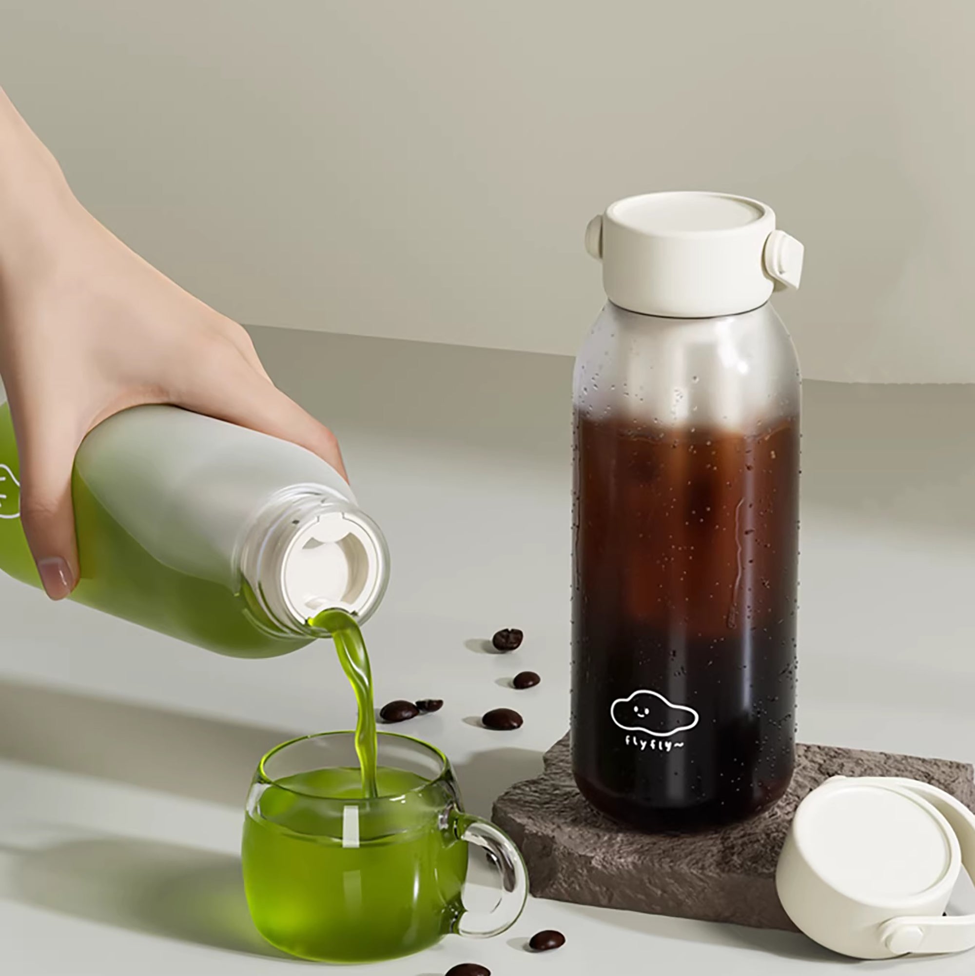 Gobelet cold brew en Tritan avec filtre intégré