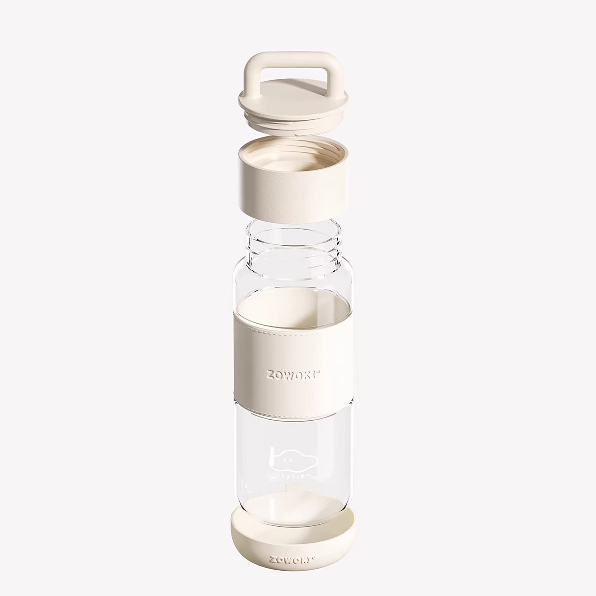 Bouteille en verre borosilicate ZOWOKI portable