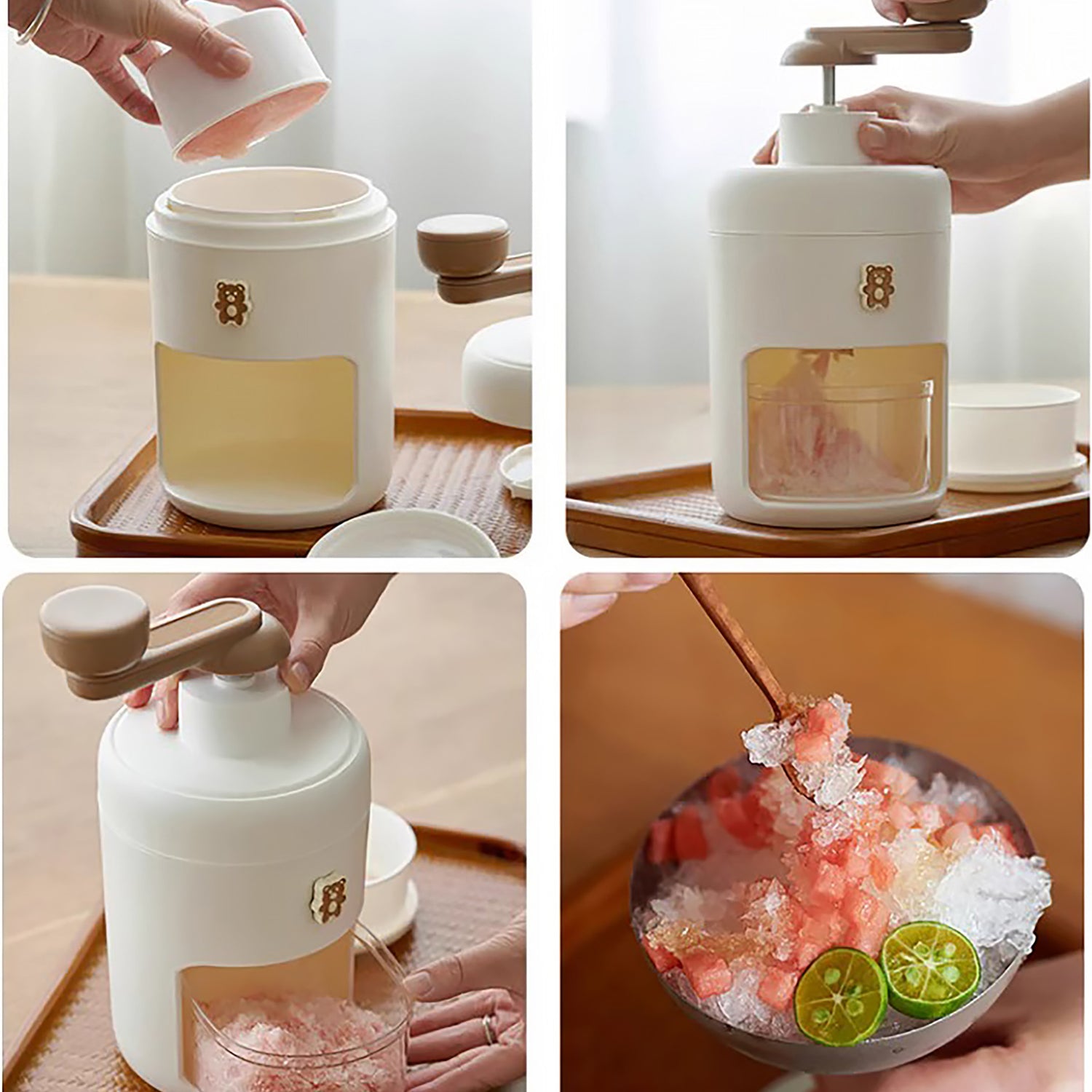 Broyeur à glace manuel pour granités maison