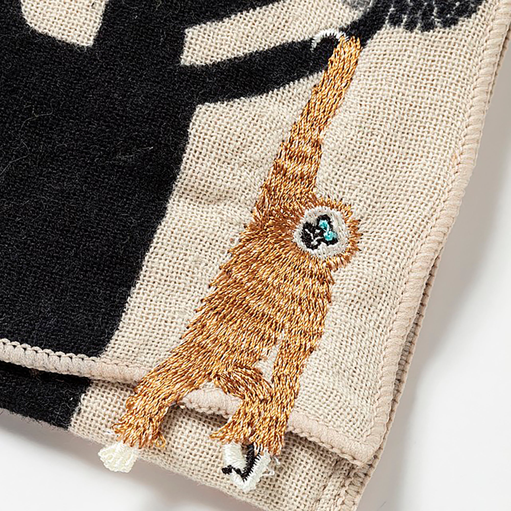 Serviette japonaise en coton brodé Morita MiW