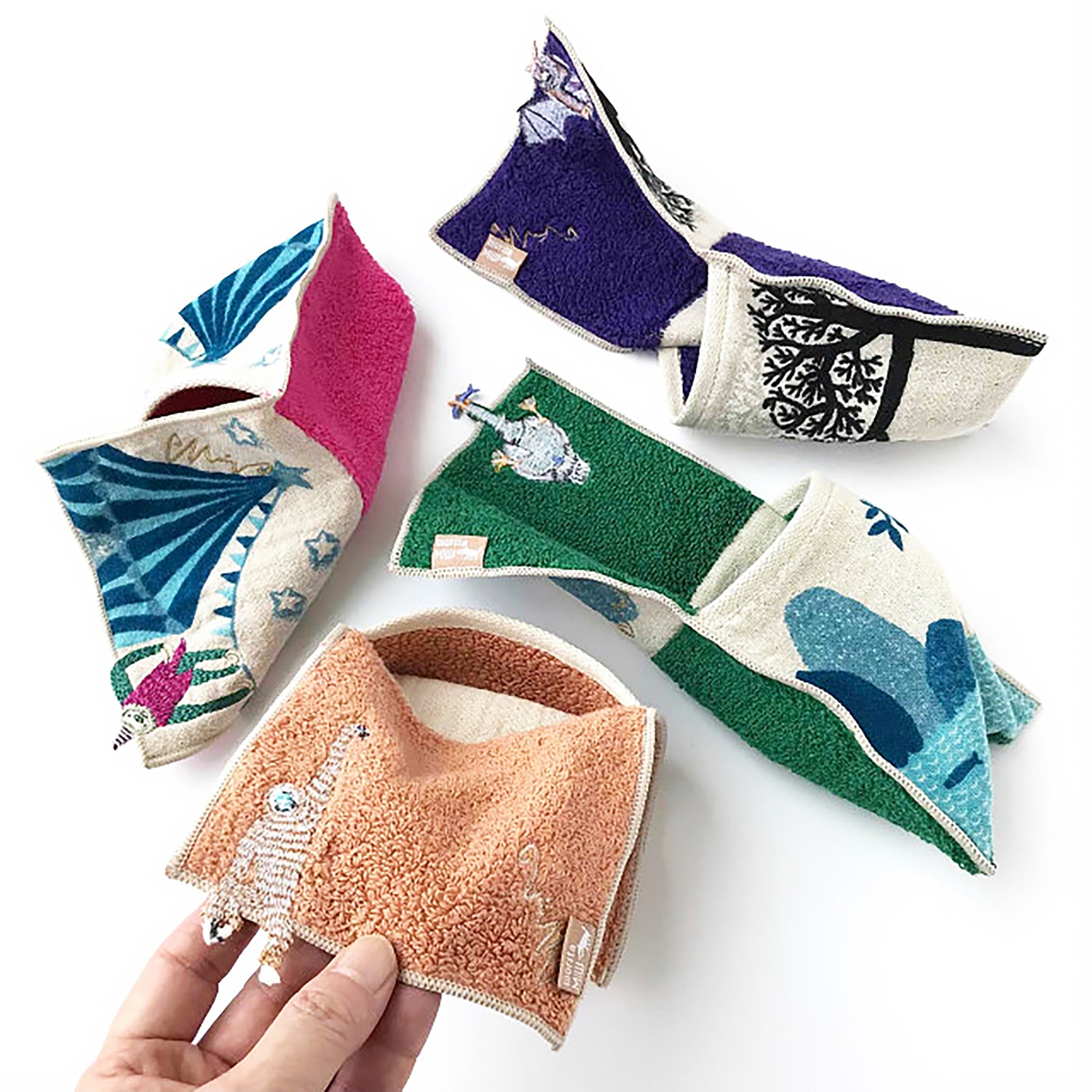 Serviette japonaise en coton brodé Morita MiW