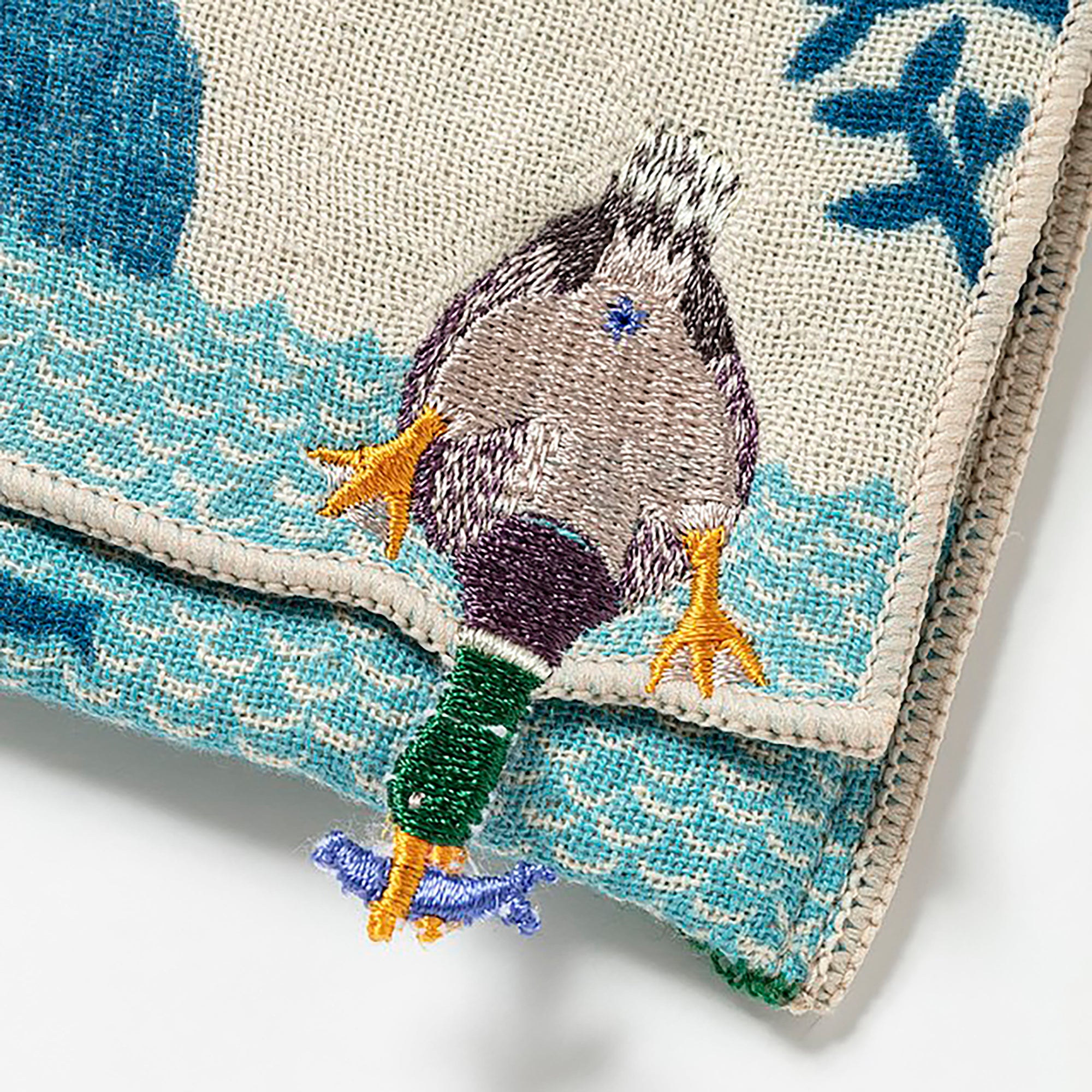 Serviette japonaise en coton brodé Morita MiW