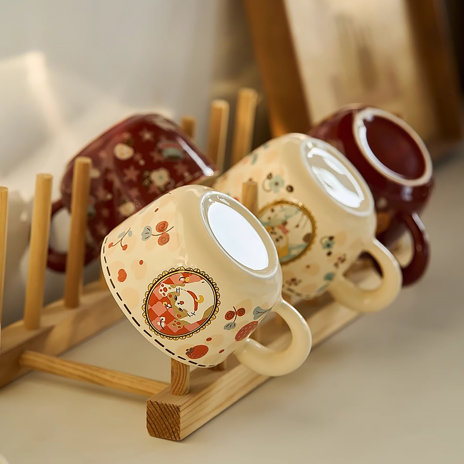 Mug en céramique avec illustration de chat