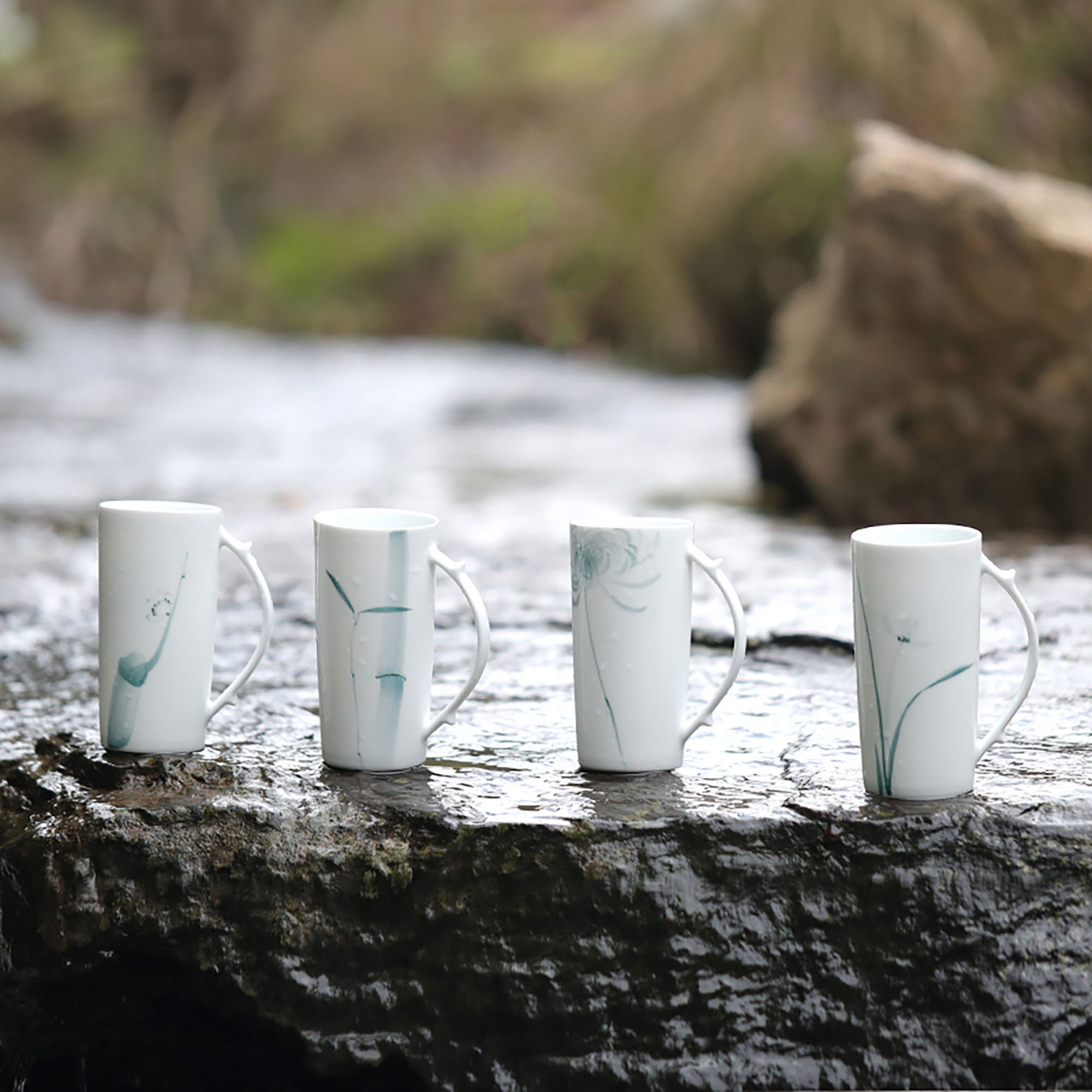 Mug en porcelaine fait à la main