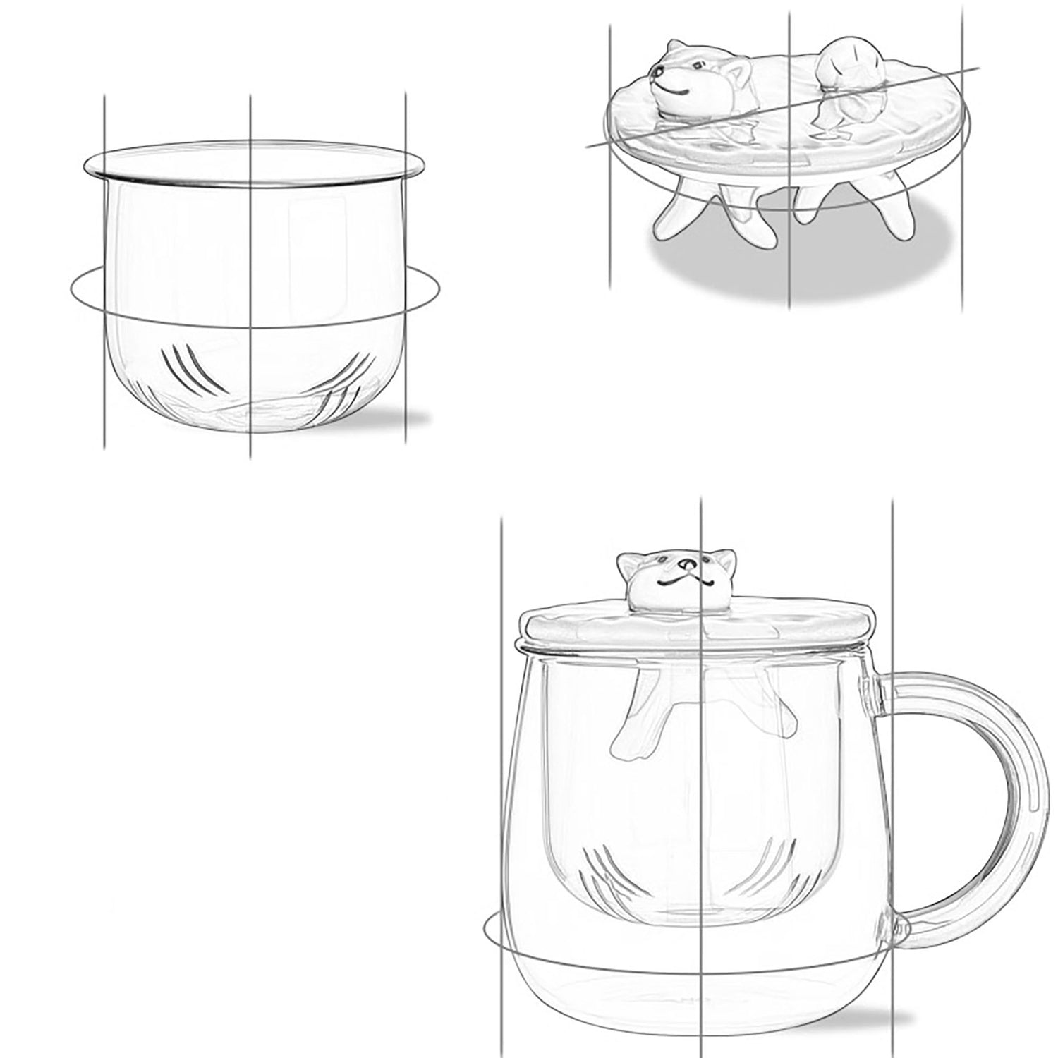 MUG,SHIBA,VERRE