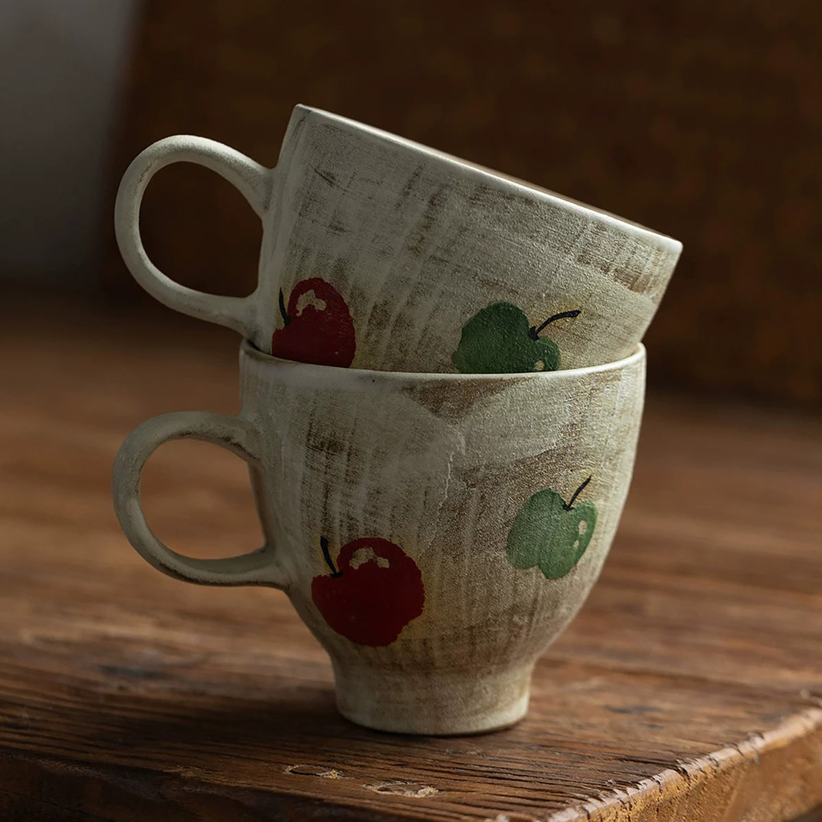 Mug avec motif Pommes peintes à la main