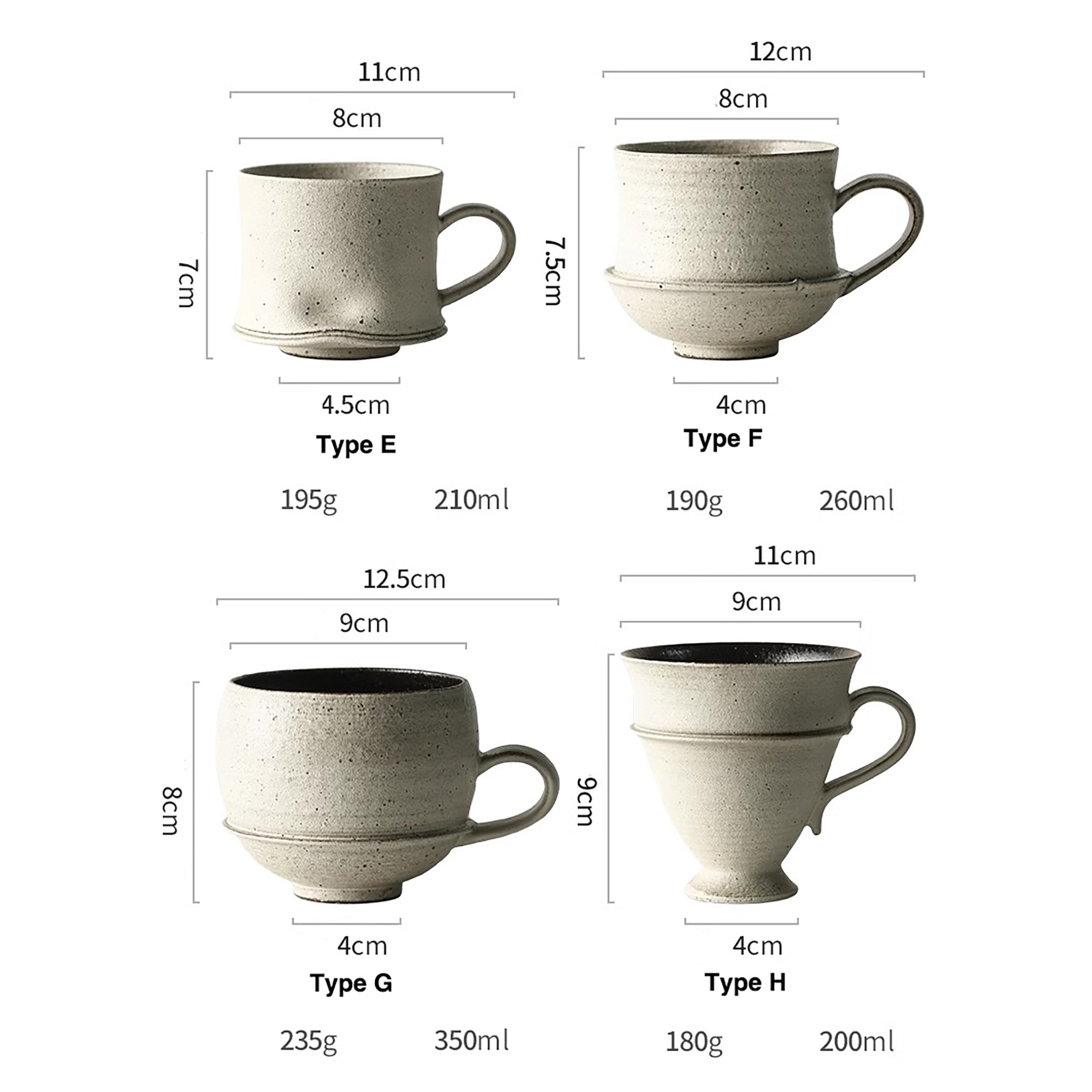 Mug à café en grès artisanal de style minimaliste