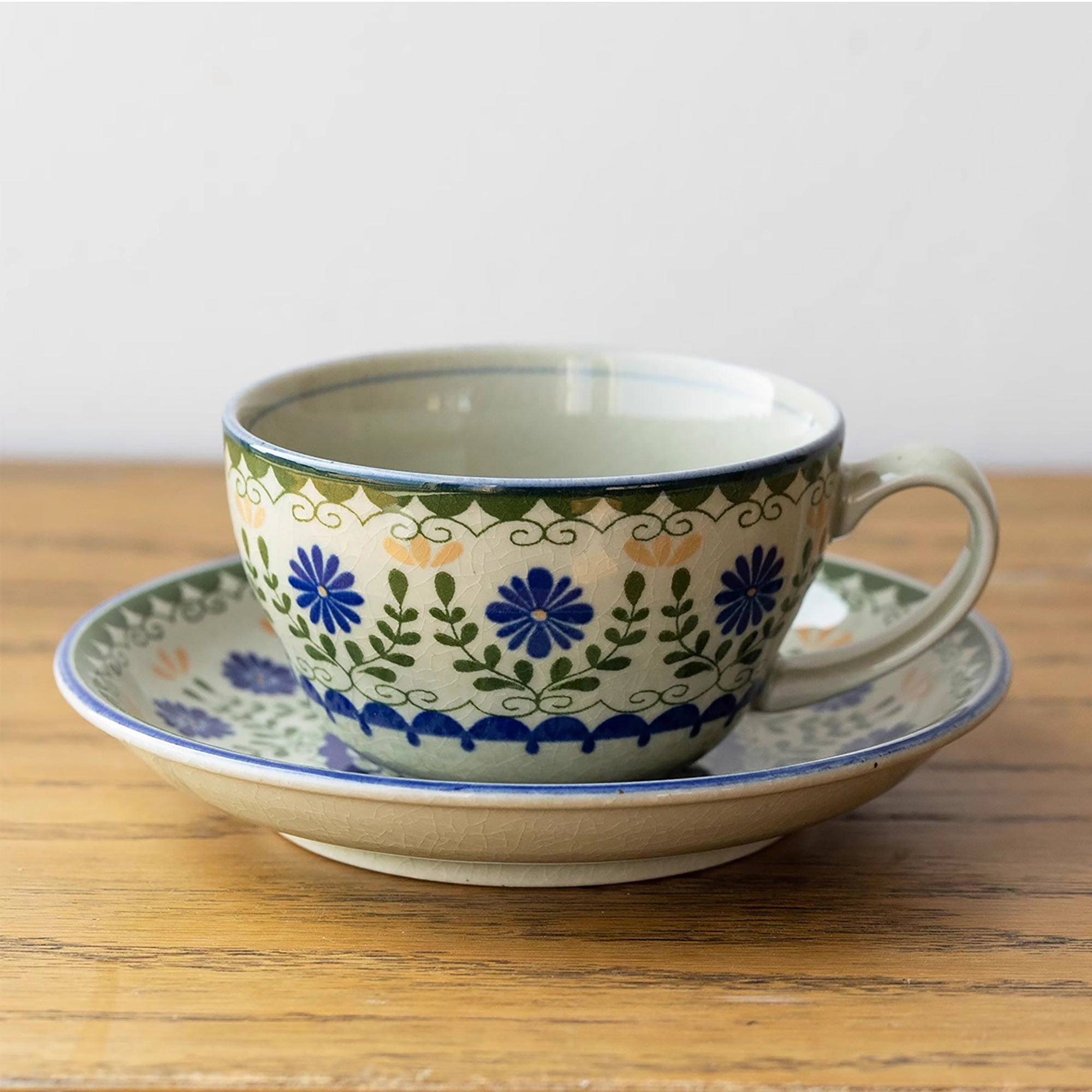 Mug en céramique de Mino-yaki avec émaillé à craquelures style japonais