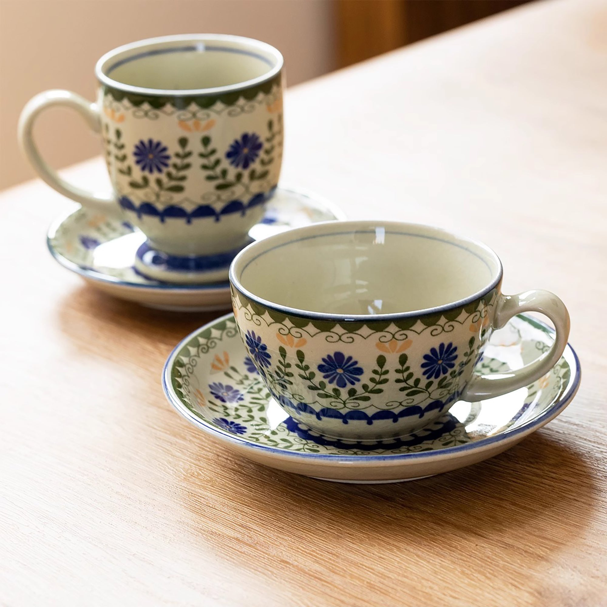 Mug en céramique de Mino-yaki avec émaillé à craquelures style japonais