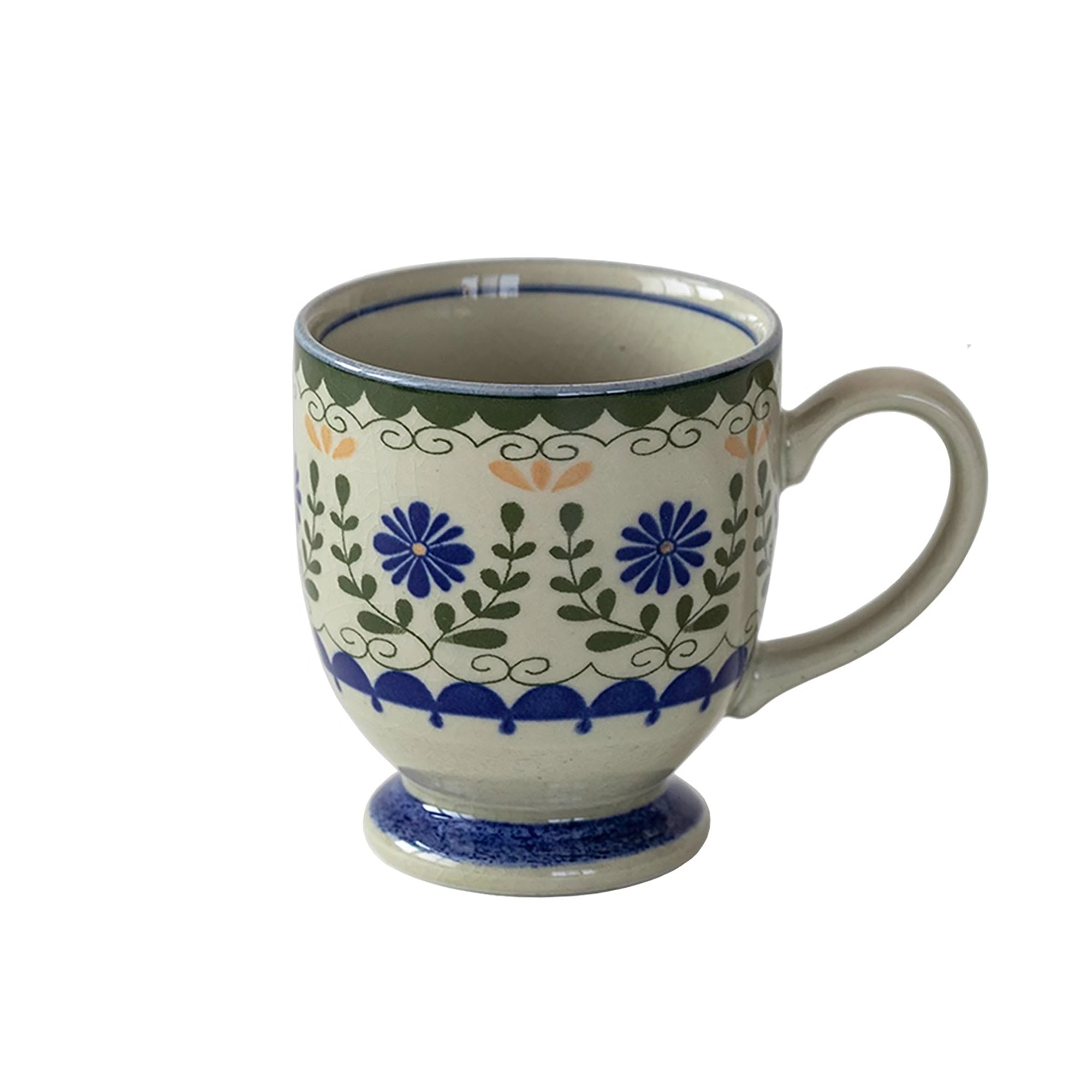 Mug en céramique de Mino-yaki avec émaillé à craquelures style japonais