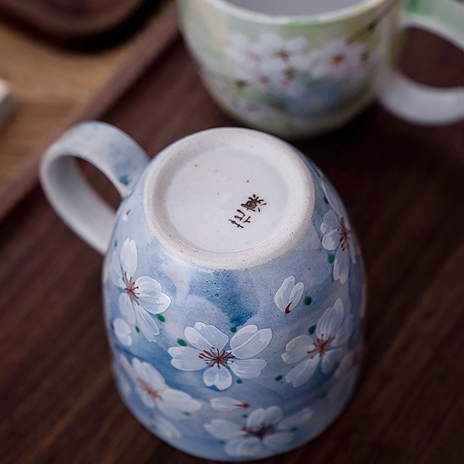 Mug en céramique fait main motif fleur de cerisier