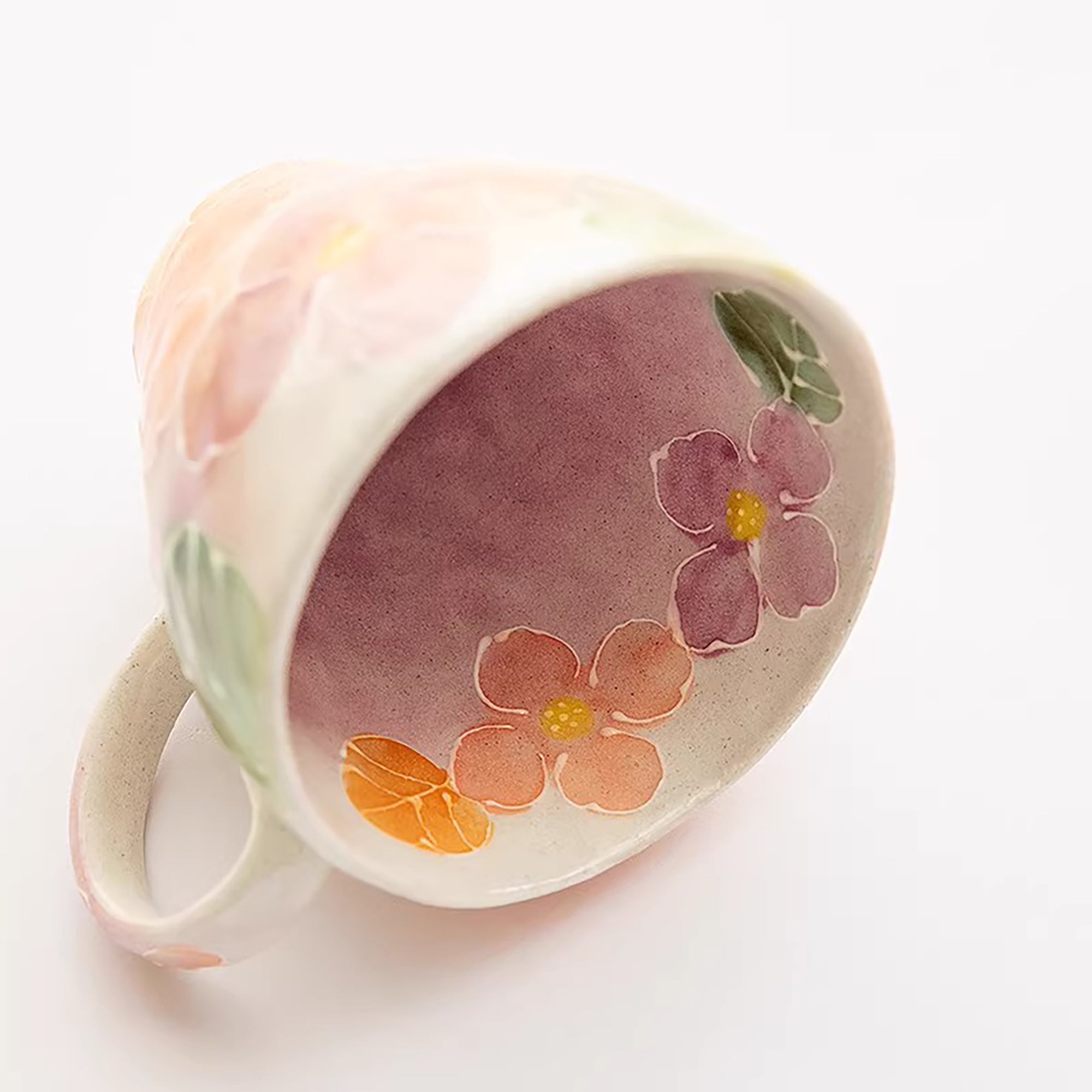 Mug Seto-yaki dégradé floral