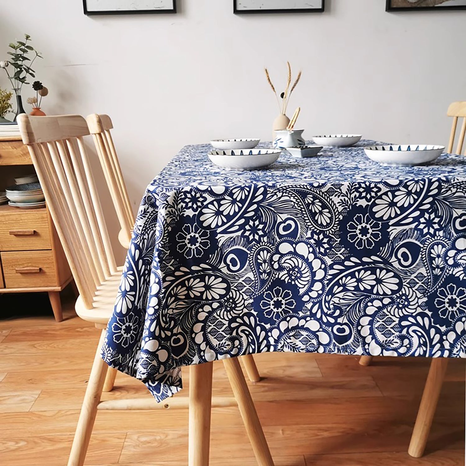 Nappe en lin et coton artisanal