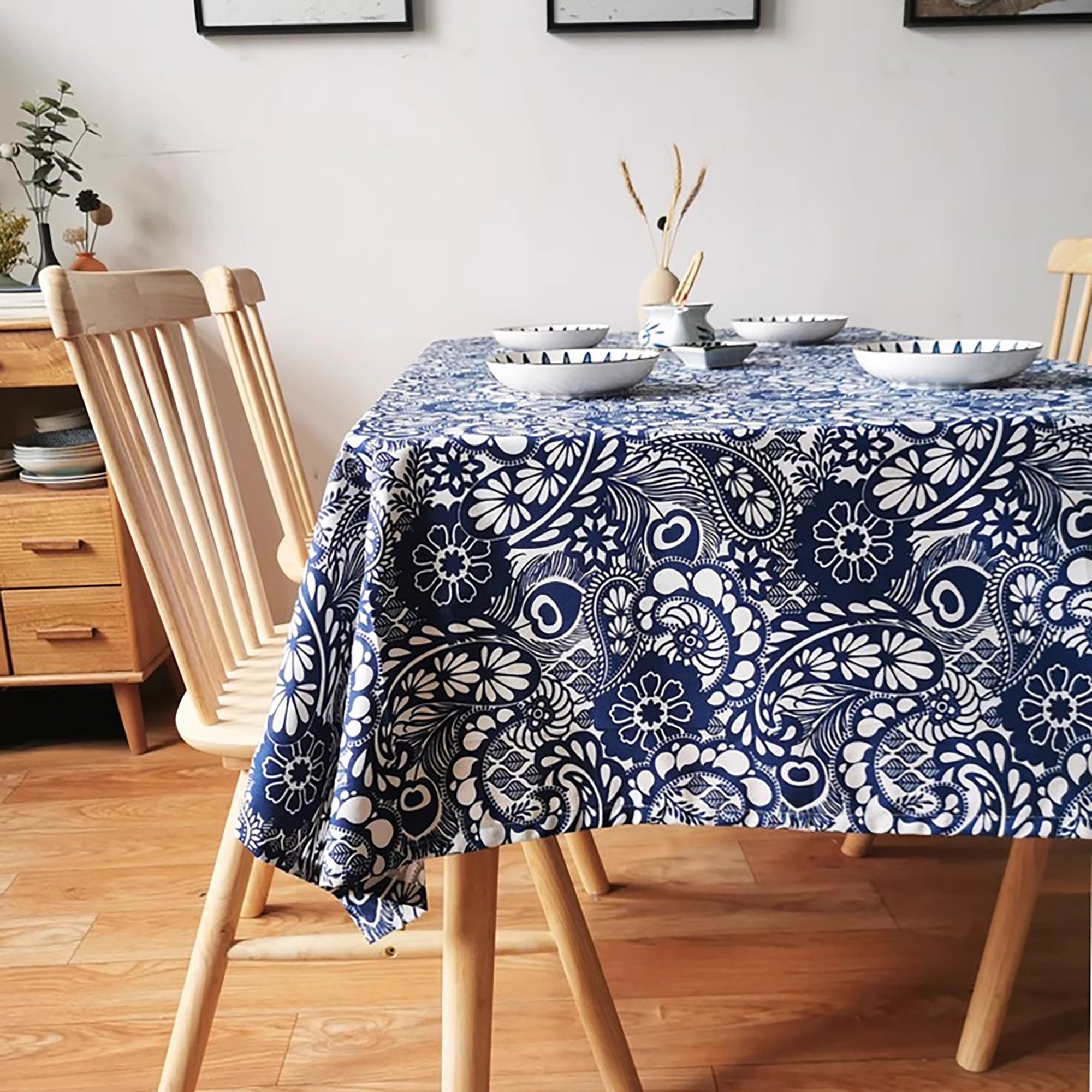 Nappe en lin et coton artisanal