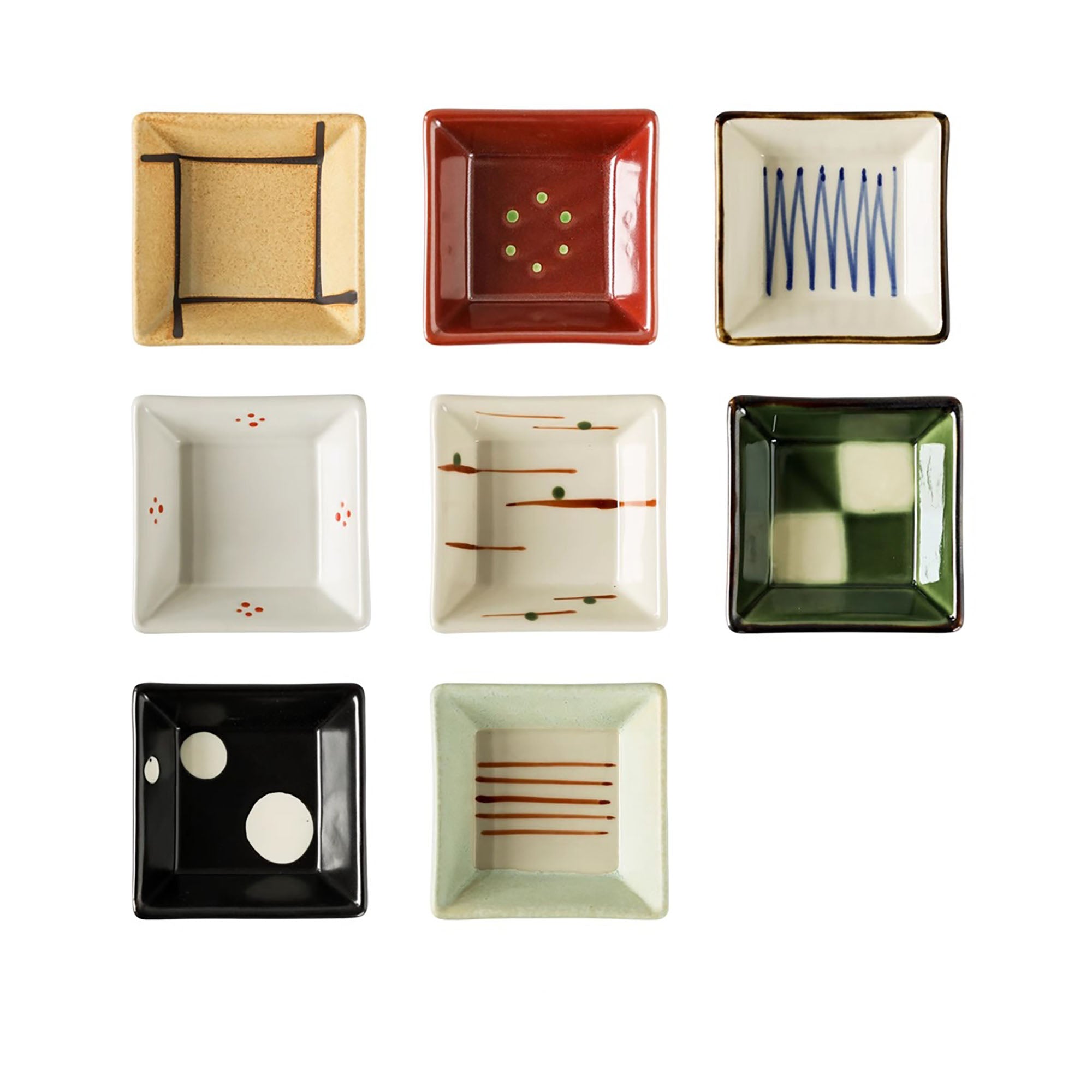 Mino-yaki ceramic sauce plates