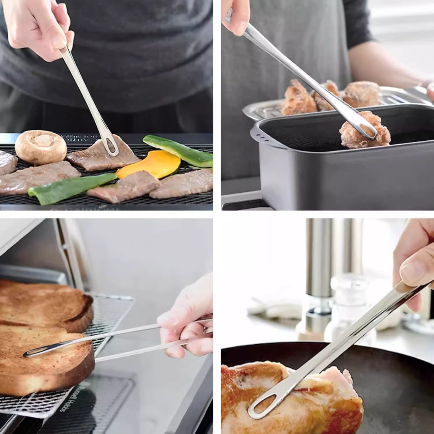 Pince alimentaire fine en inox Shimoyama