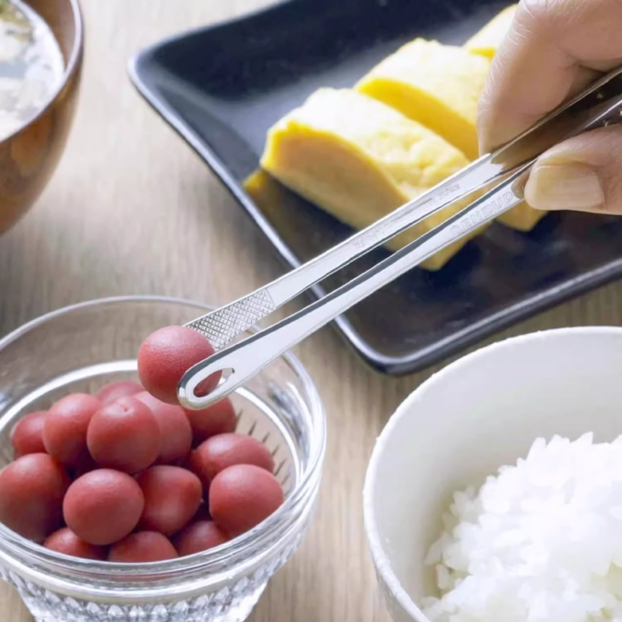 Pince alimentaire fine en inox Shimoyama