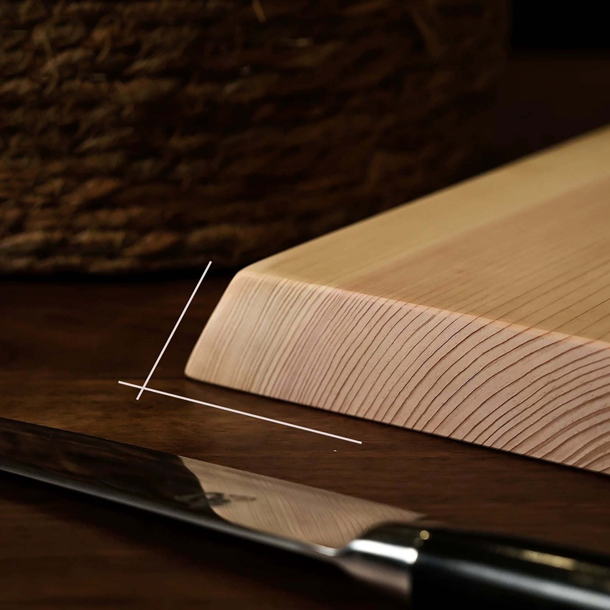 Planche à découper en bois Hinoki massif