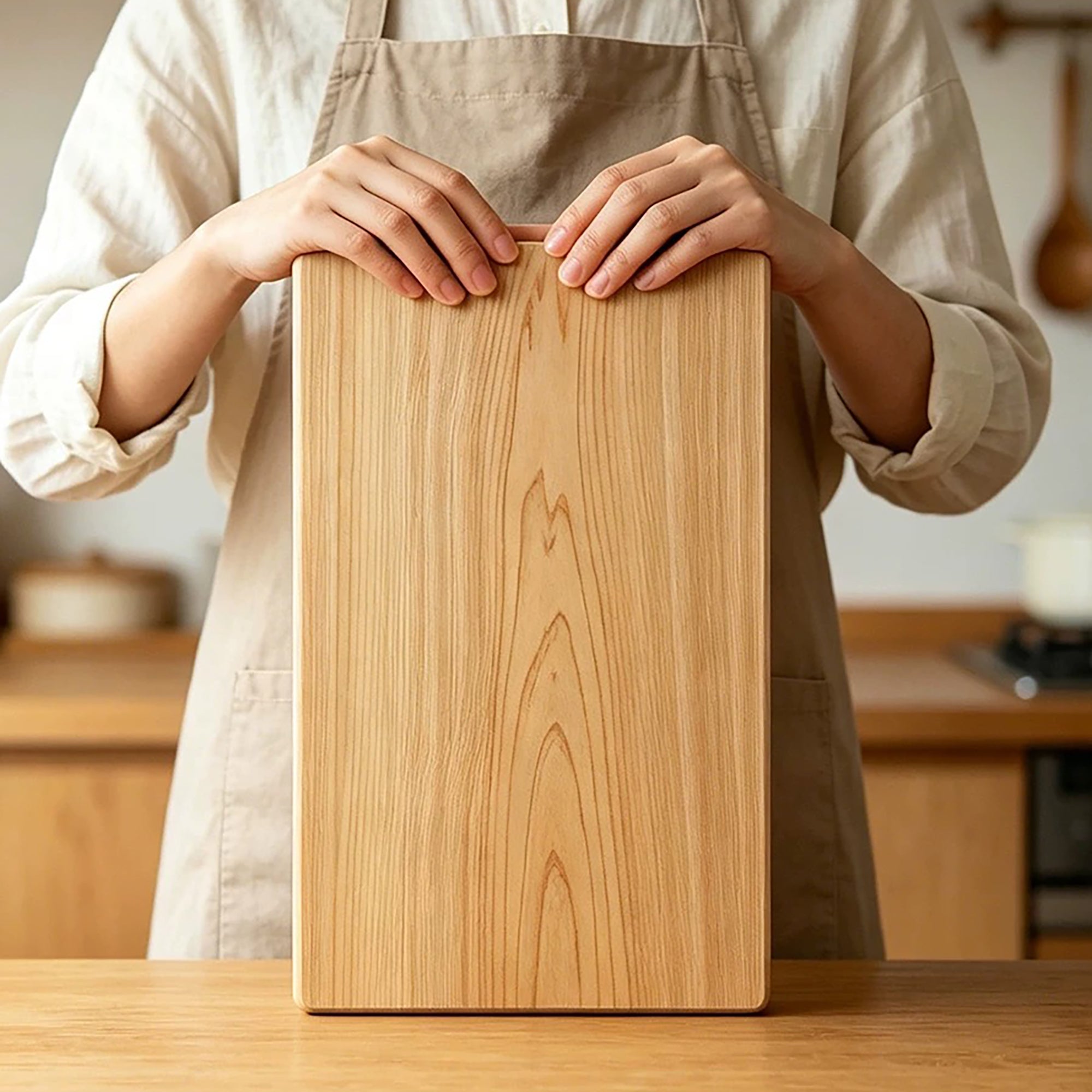 Planche à découper en bois Hinoki massif