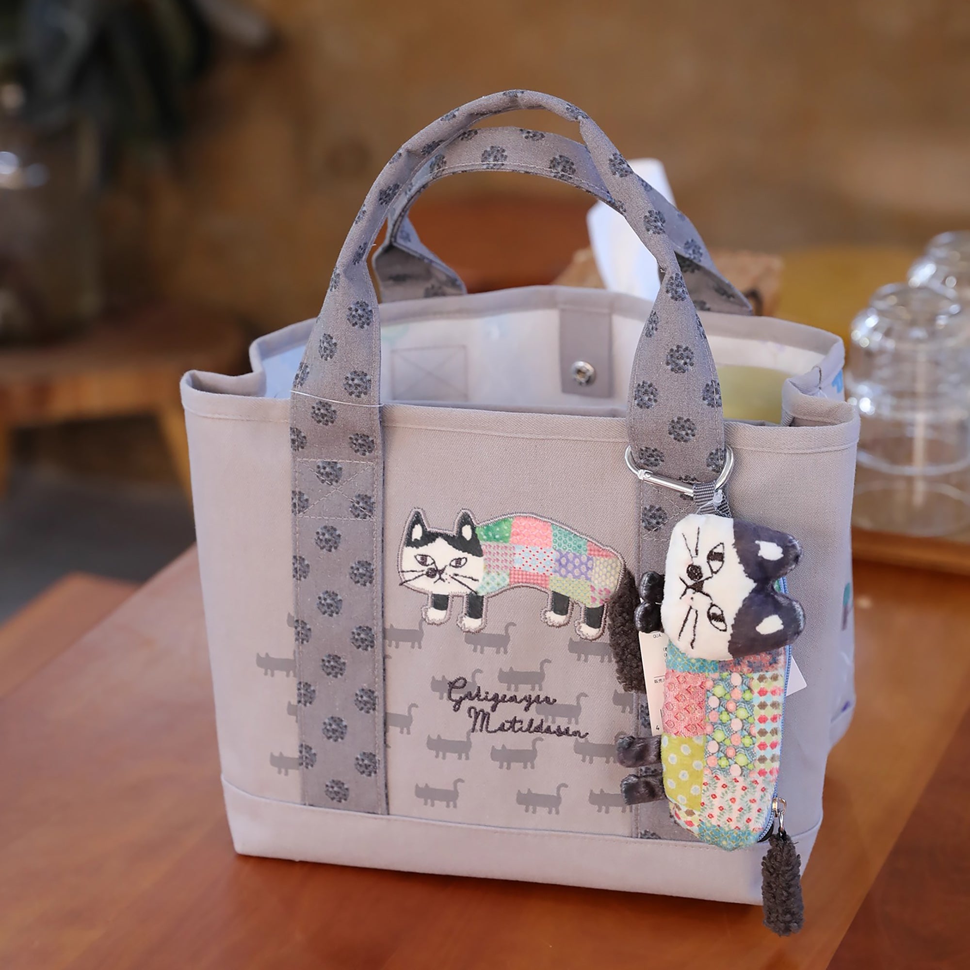 Pochette porte-clés en forme chat Kusuguru