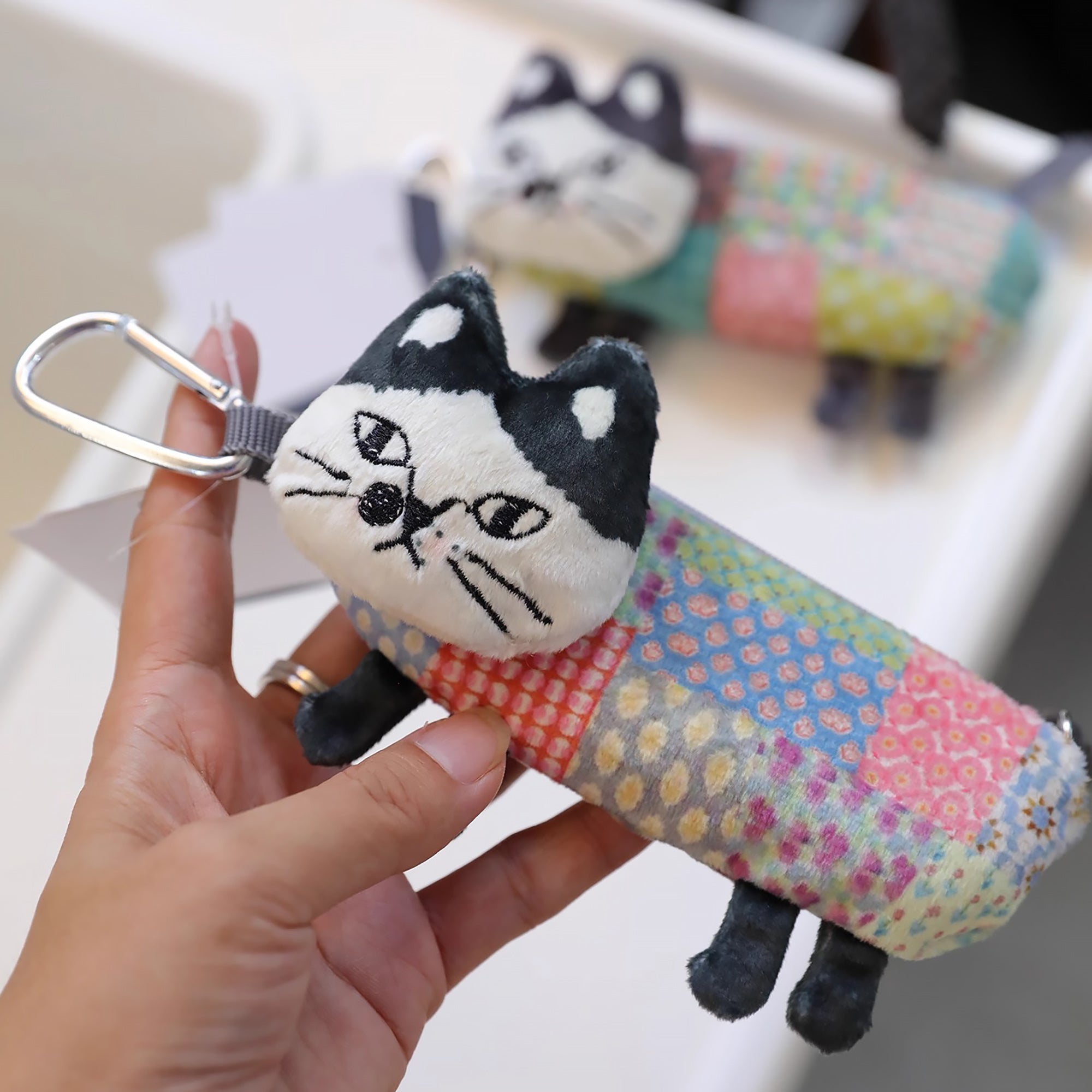 Pochette porte-clés en forme chat Kusuguru